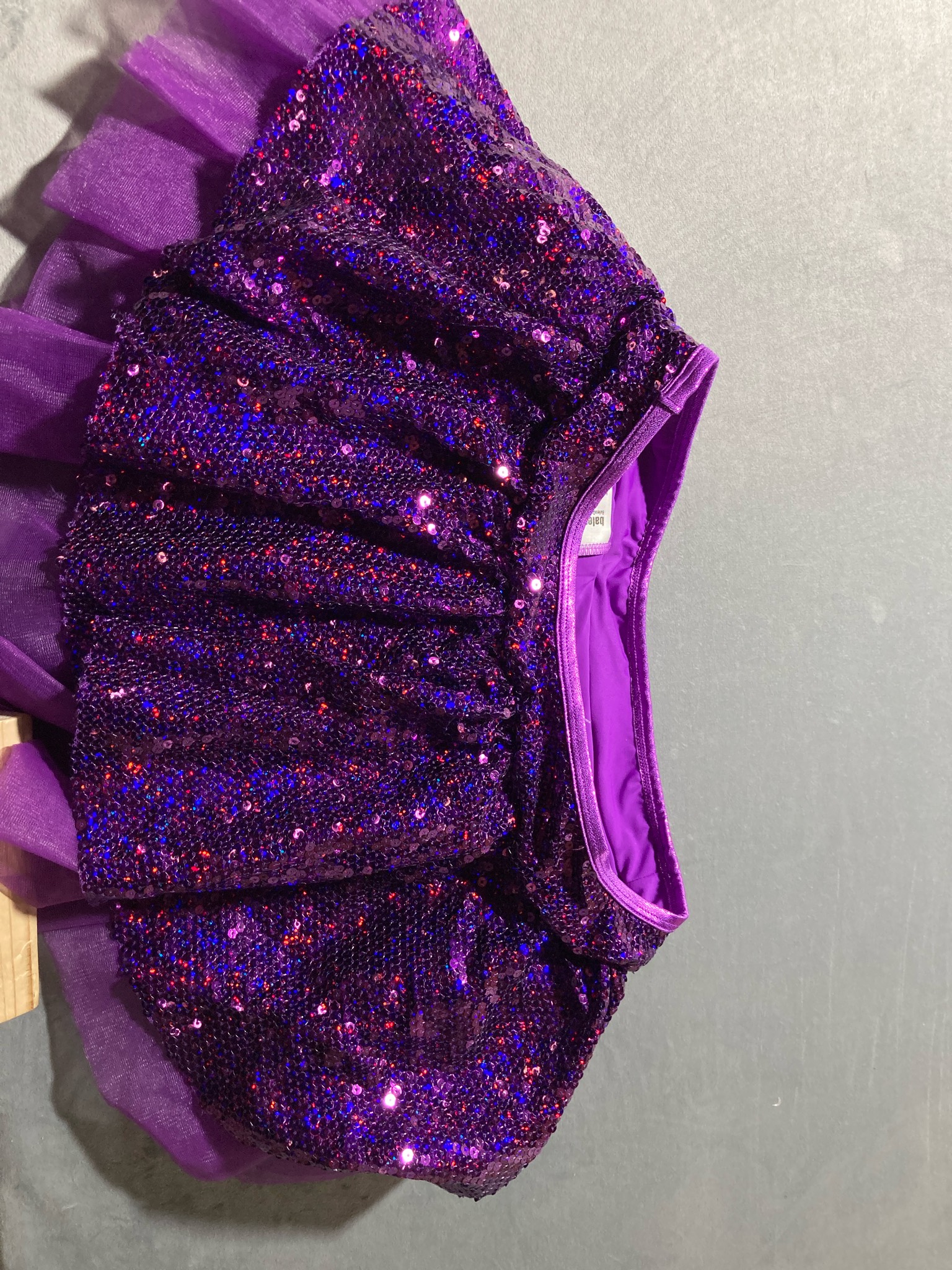 Balera Purple Sequin Tutu Skirt Size MA