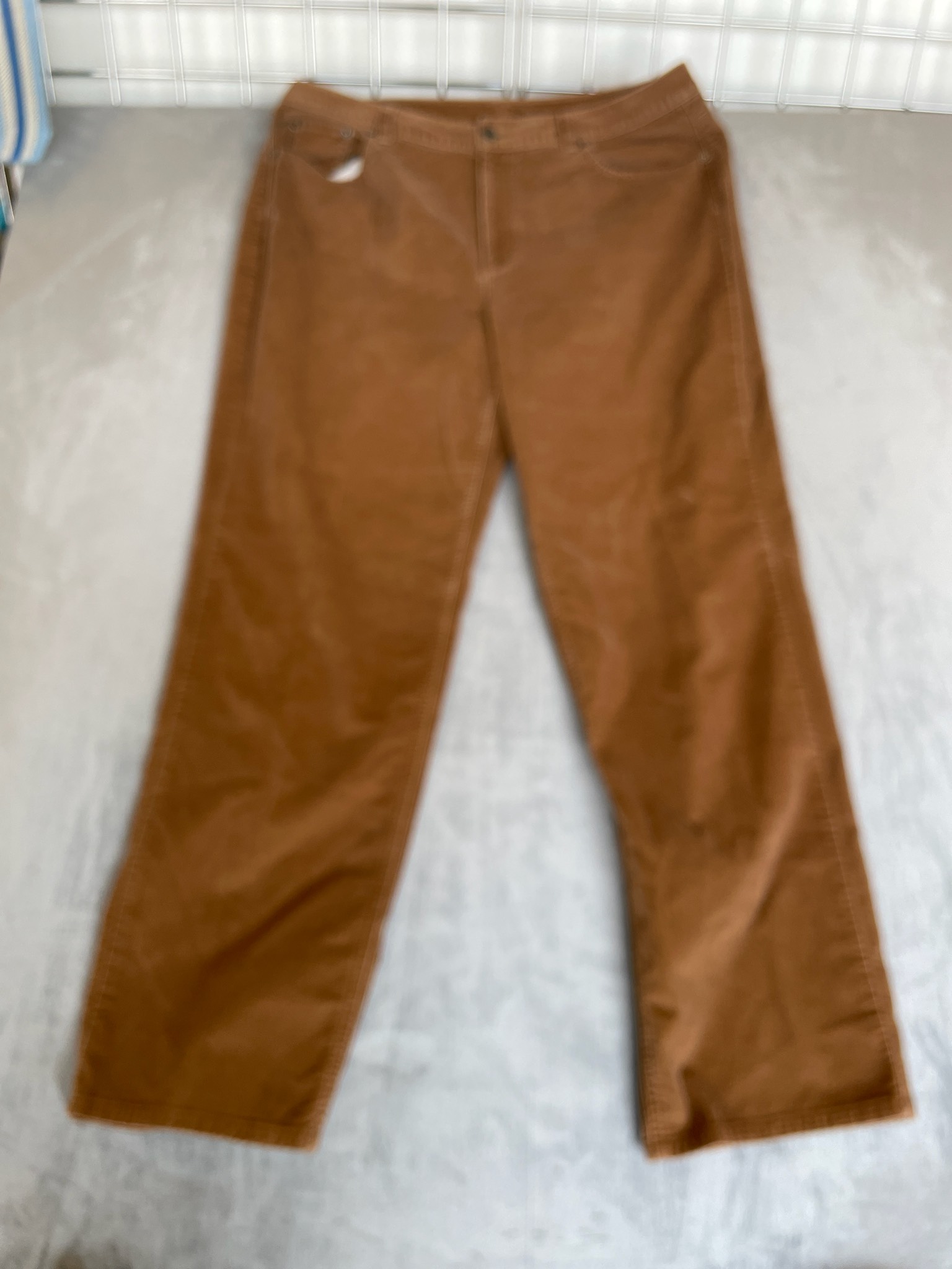 Talbots Brown Cotton-Blend Corduroy Pants Size Size 16