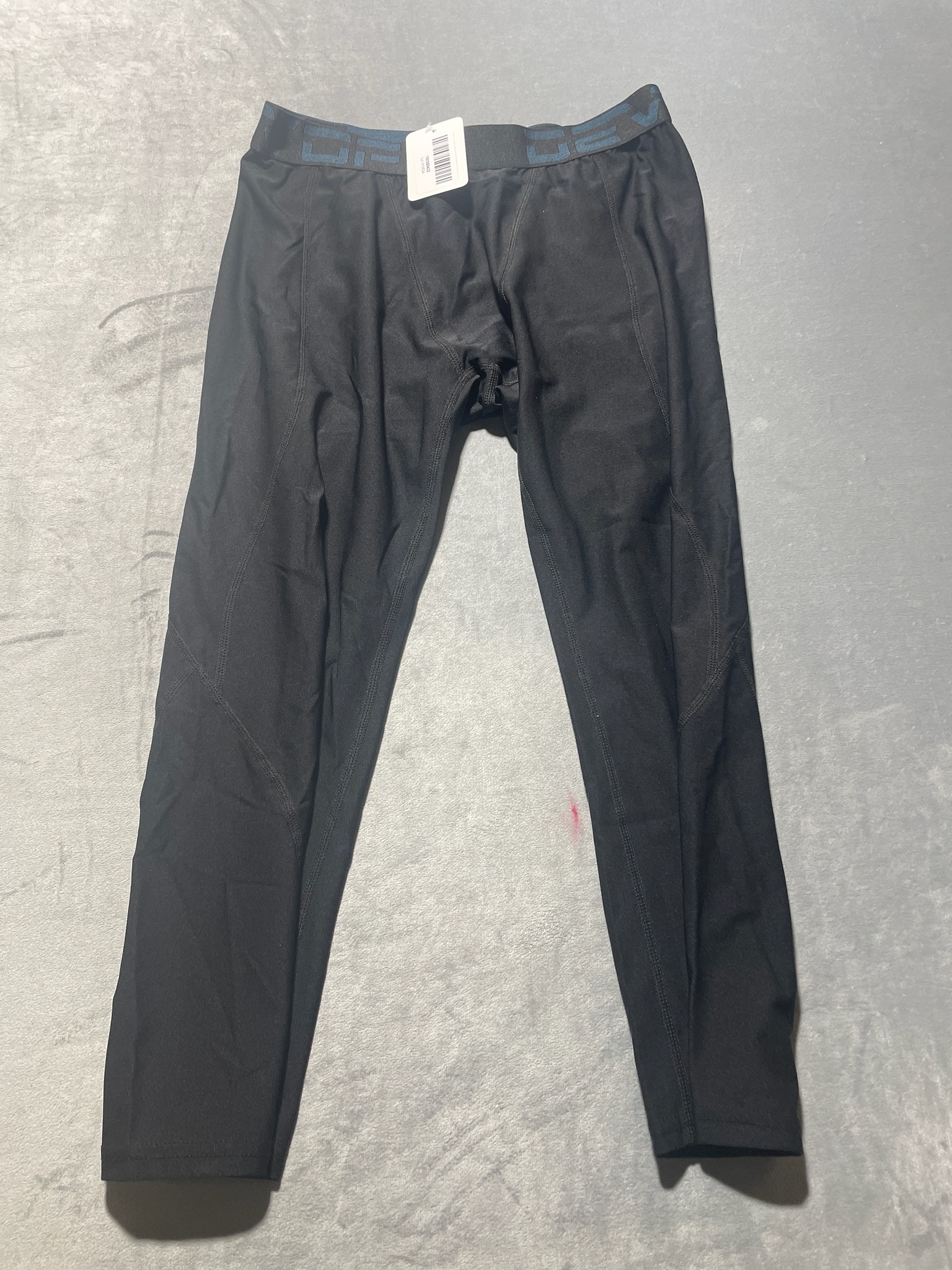 Black Polyester-Spandex Leggings Size M