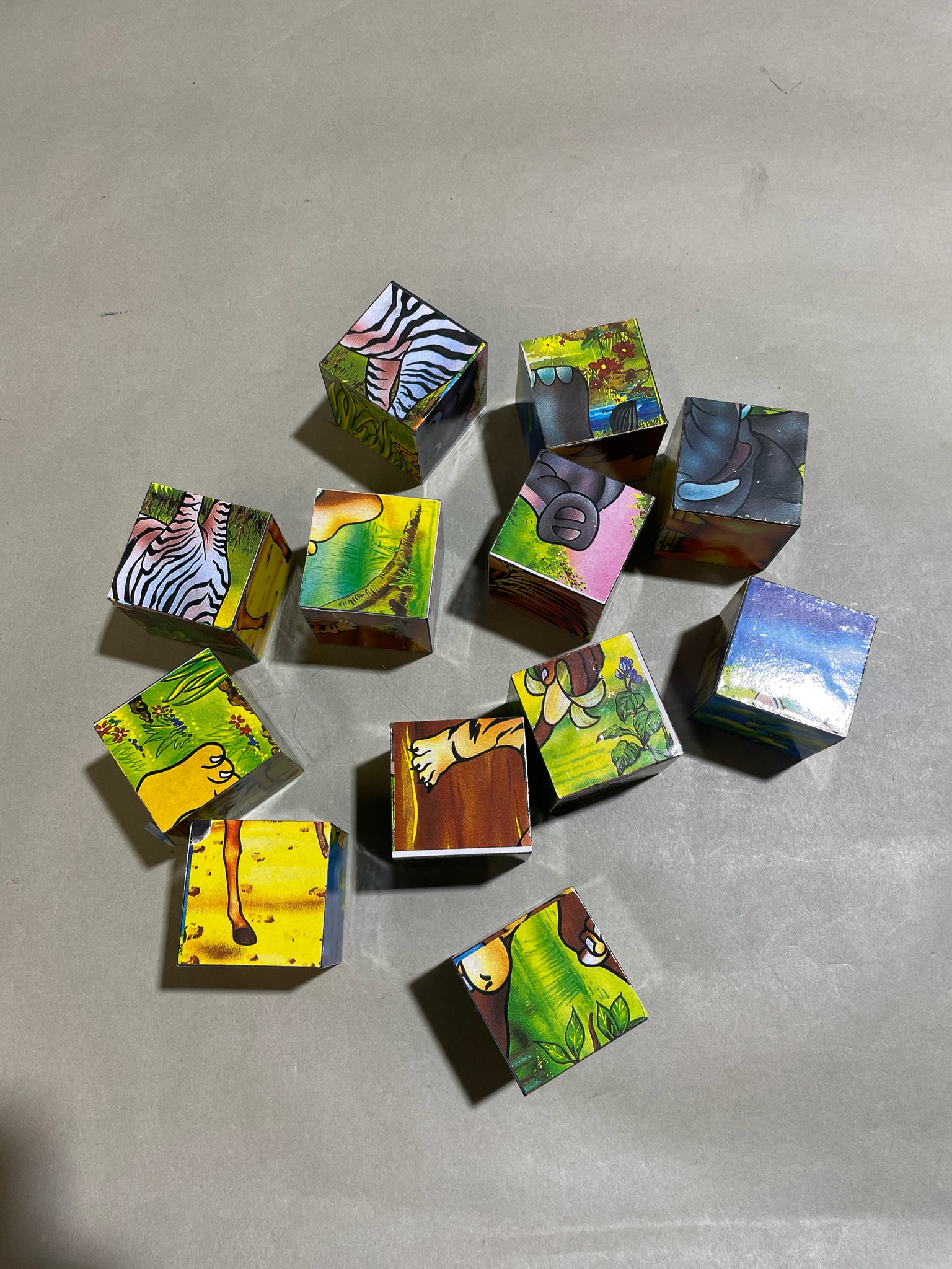 Multicolor Animal Picture Blocks Size Small