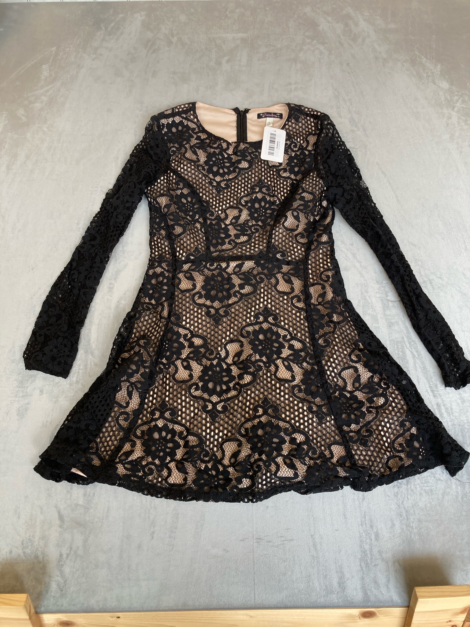 Xtraordinary Black Floral Lace Dress Size S
