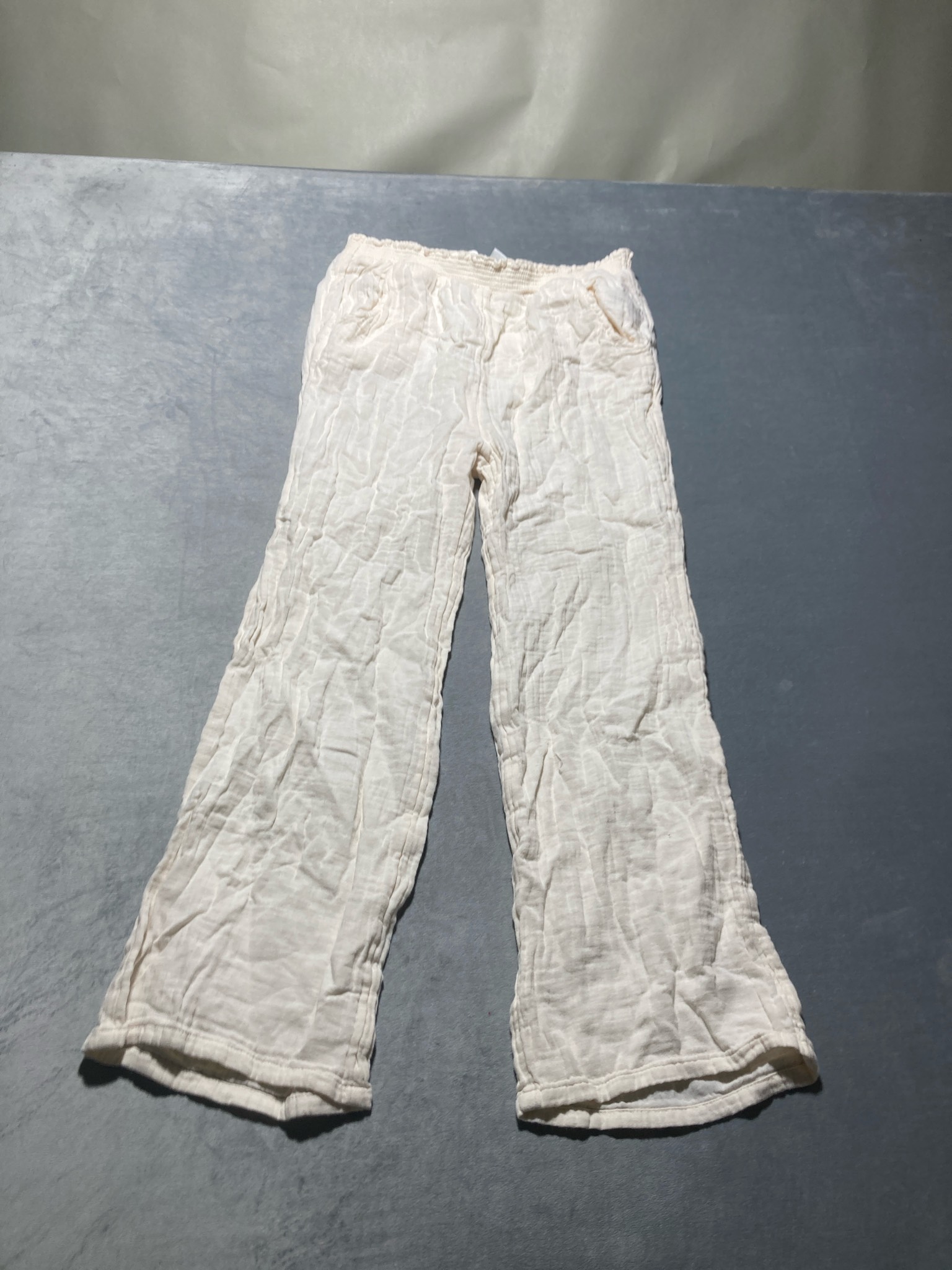 Old Navy Cream Crinkled Gauze Pants Size XL (14-16)