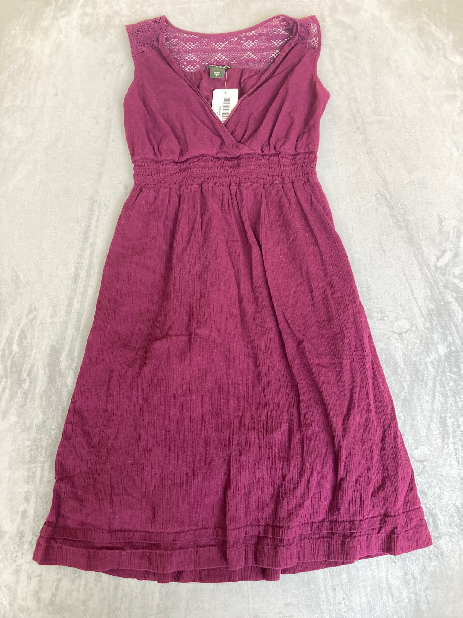Eddie Bauer Plum Gauze Dress Size Small