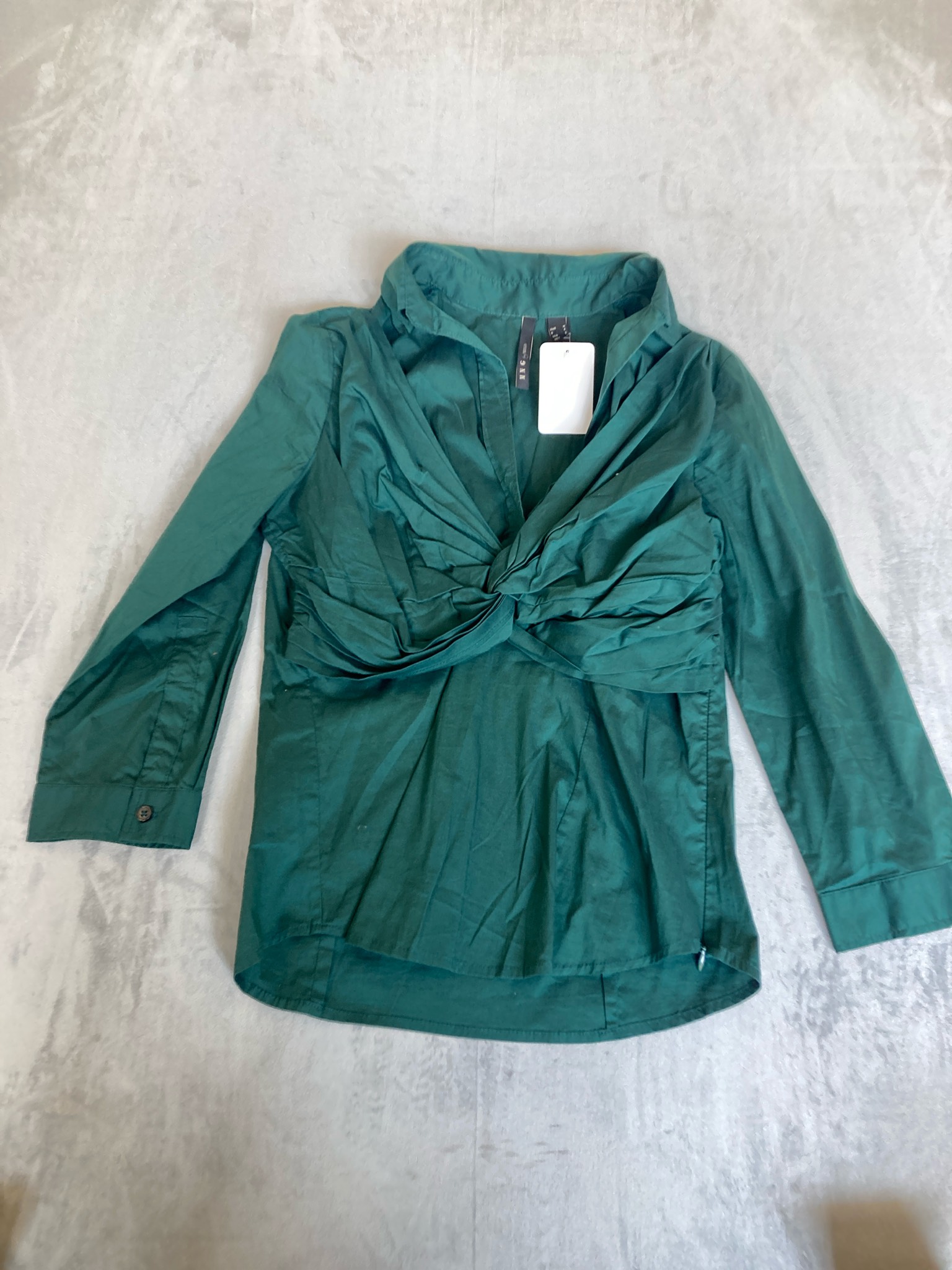 Mango Deep Teal Woven Blouse Size EUR M
