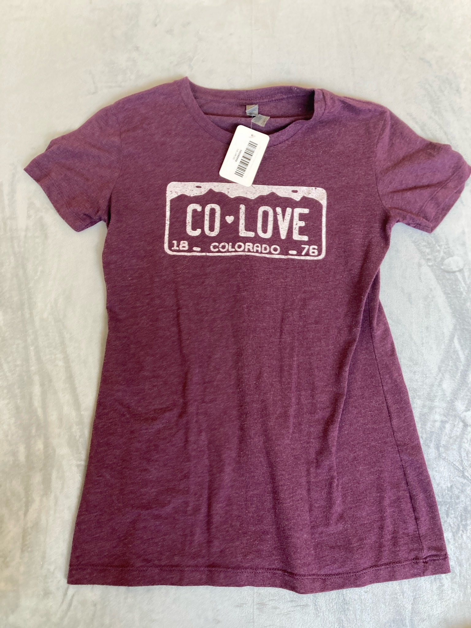 Next Level Apparel Plum Heather Jersey T-Shirt Size Medium