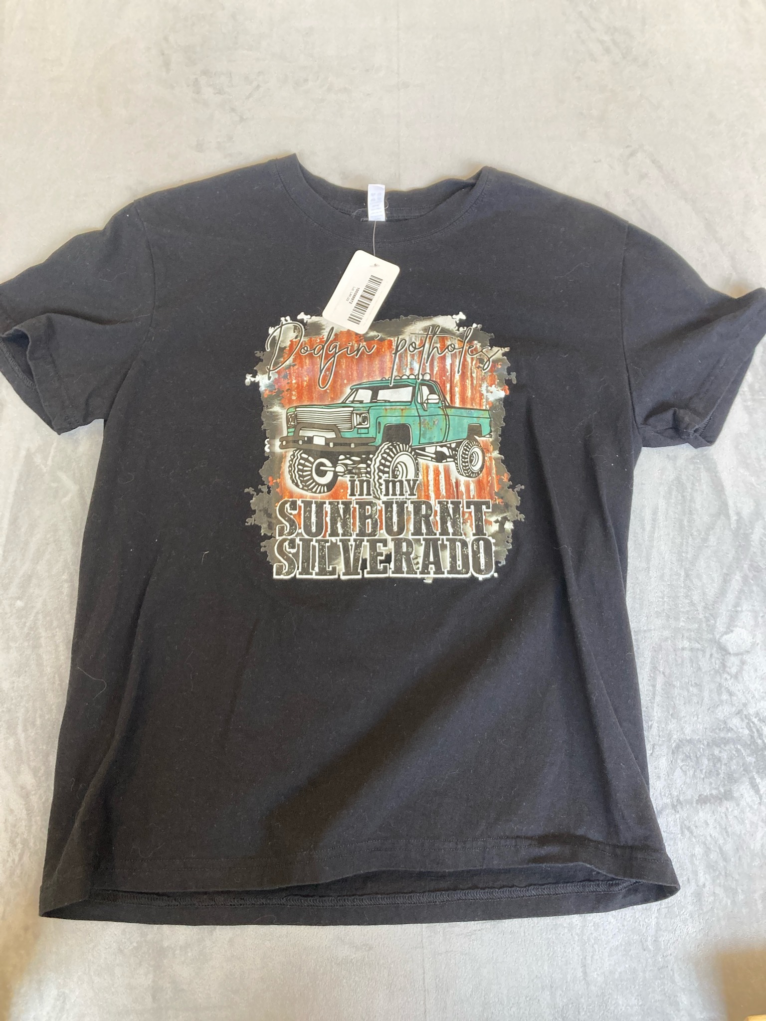 Black Graphic T-Shirt Size L
