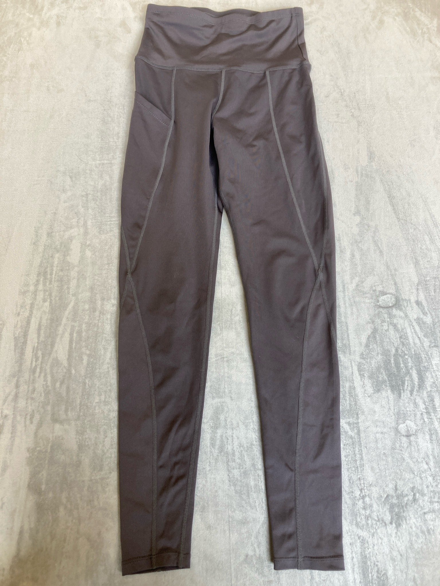 Dark Charcoal Polyester-Spandex Leggings Size US S