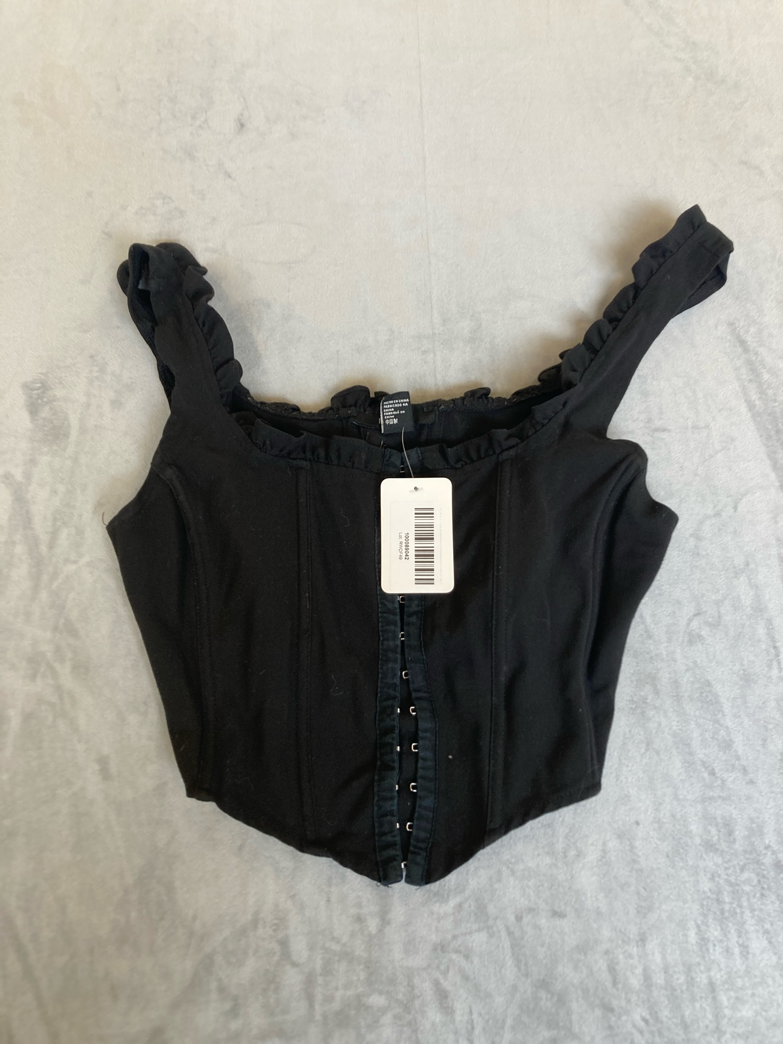 Forever 21 Black Knit Bustier Top Size M