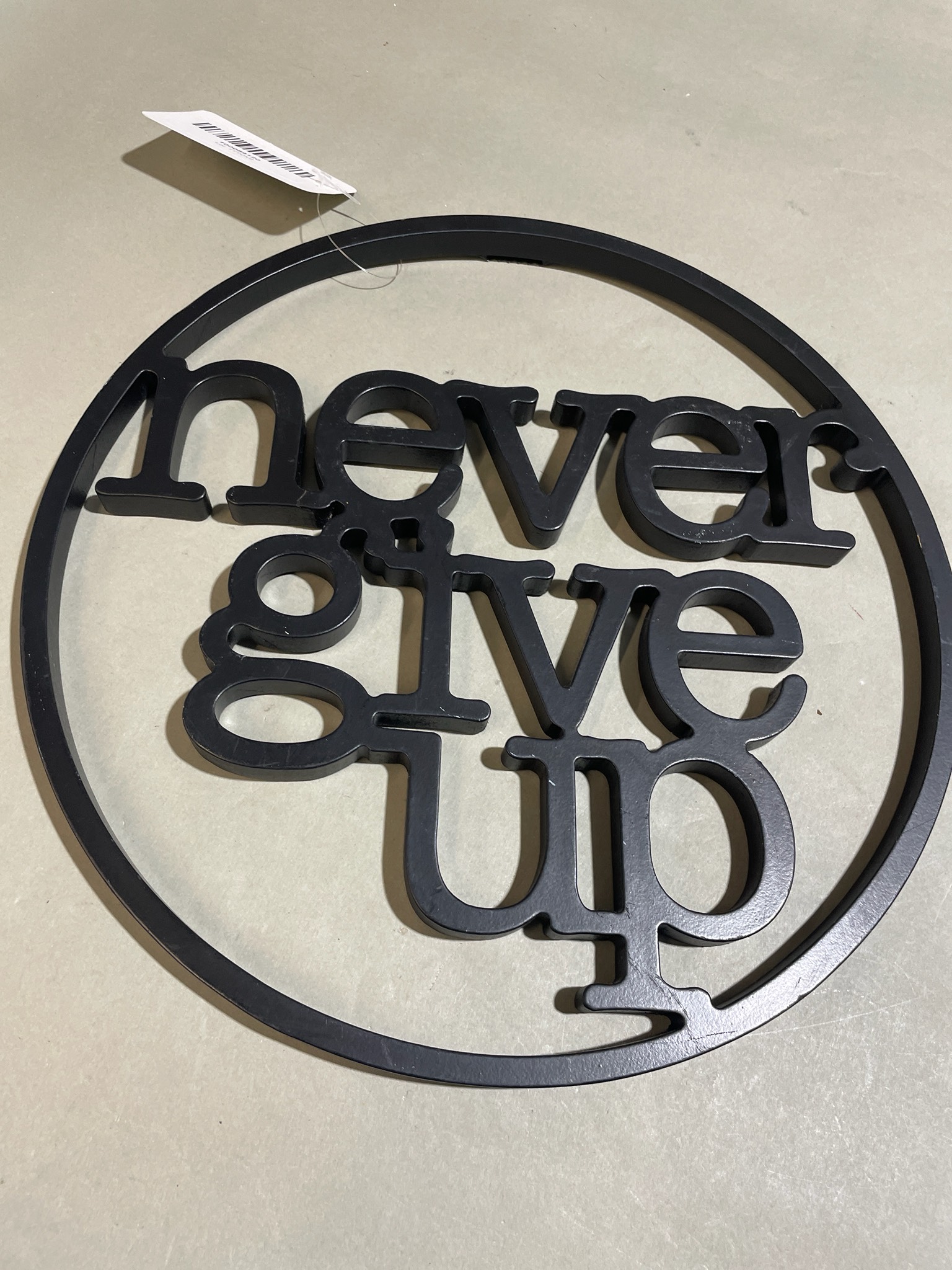Black Round Cutout Letter Wall Sign
