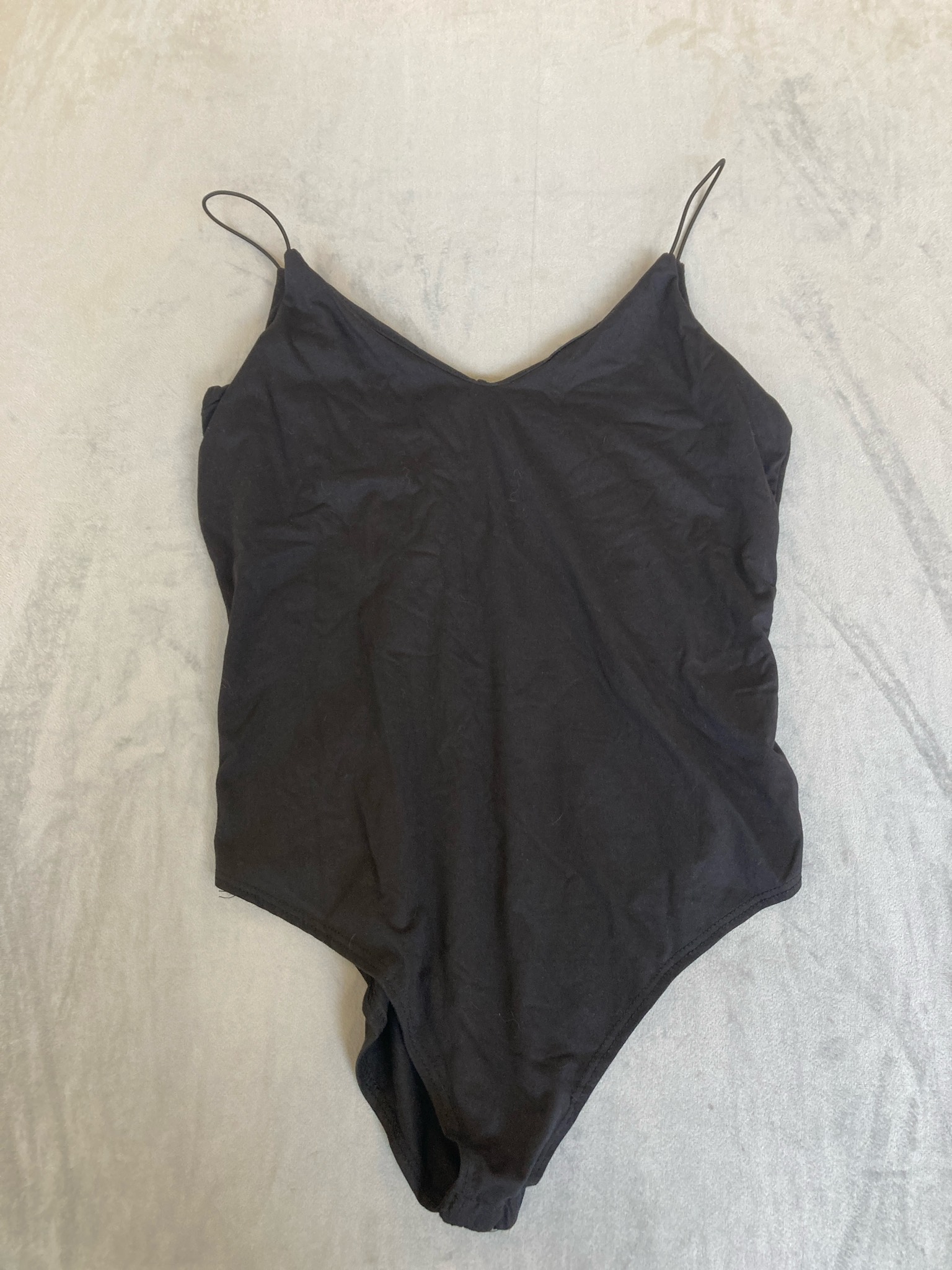 gaze Black Jersey Knit Bodysuit Size Large