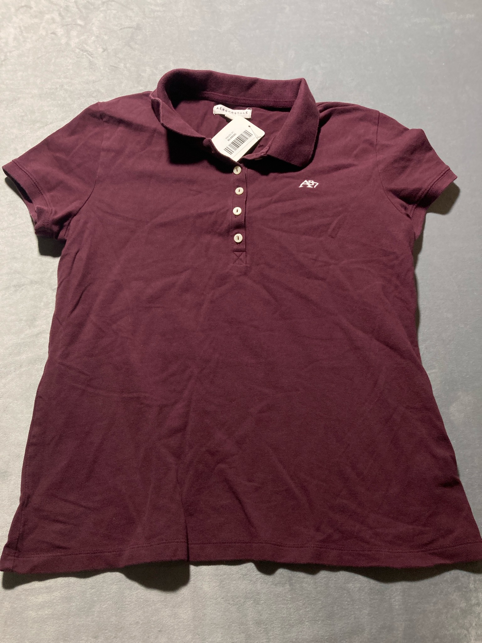Aéropostale Burgundy Polo Shirt Size XL