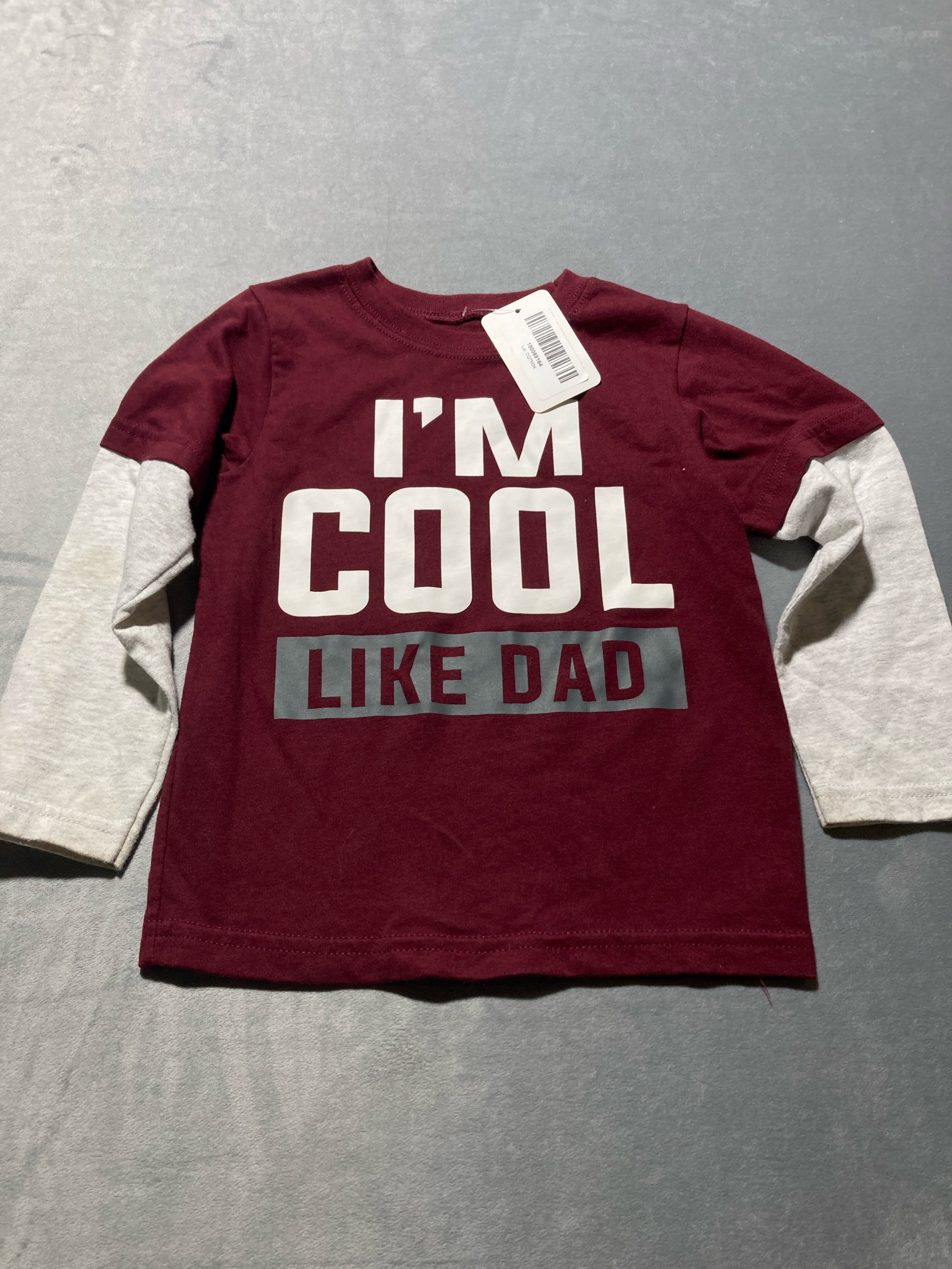garanimals Burgundy Knit Jersey Long Sleeve T-Shirt Size 4T