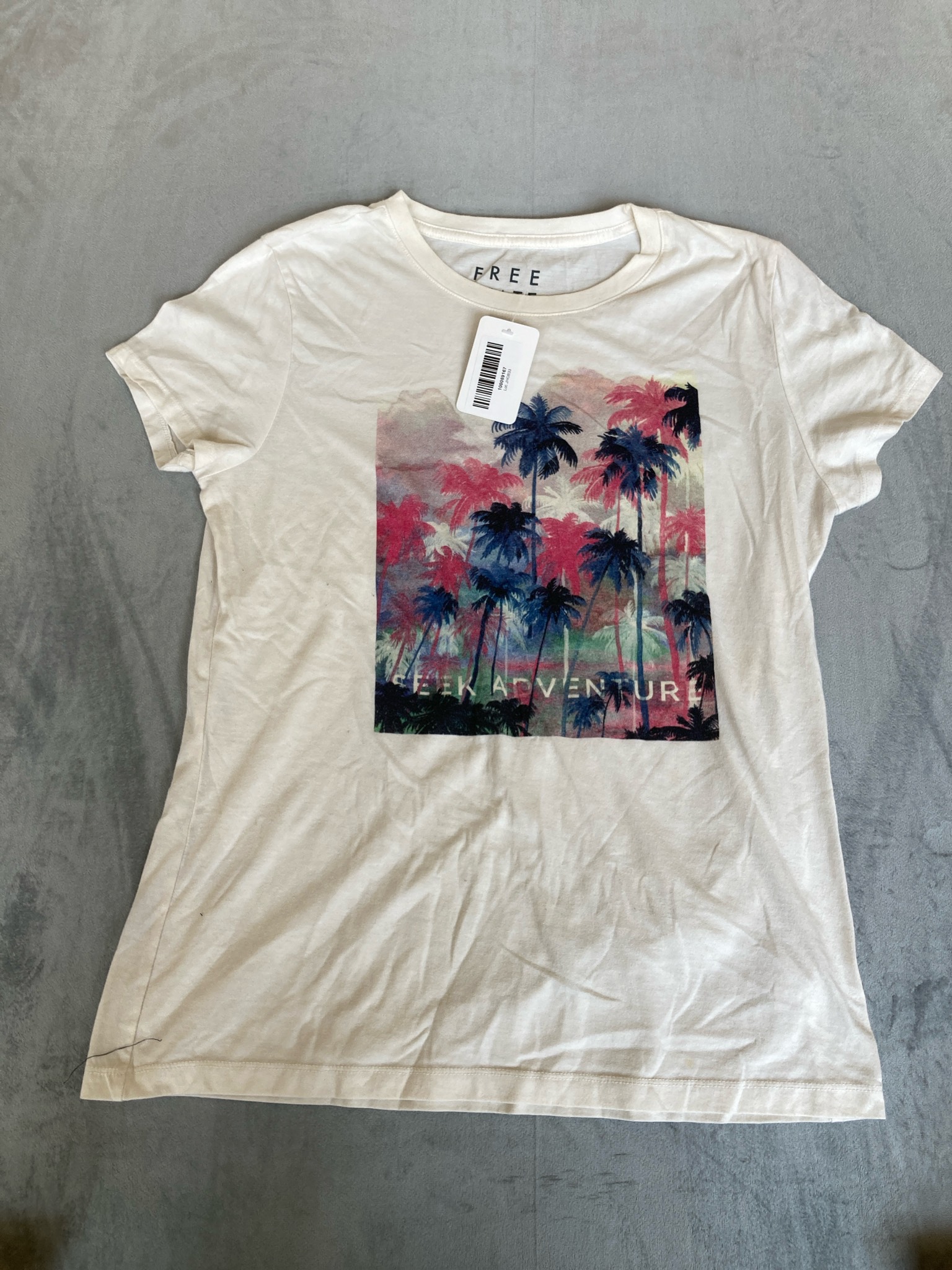 Free State Off-White Palm Graphic Jersey T-Shirt Size XL/TG