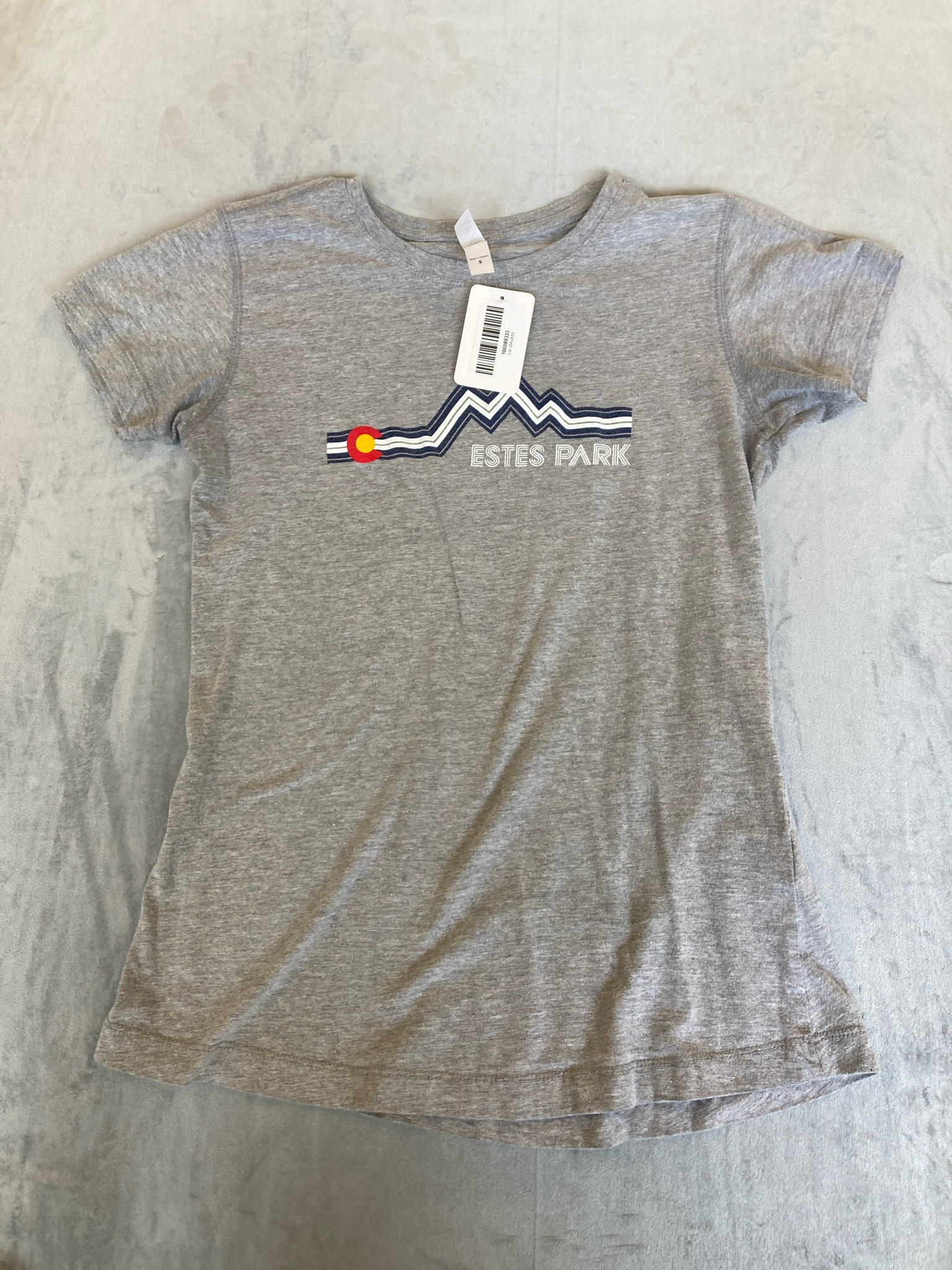 Ouray Sportswear Heather Grey Knit T-Shirt Size S