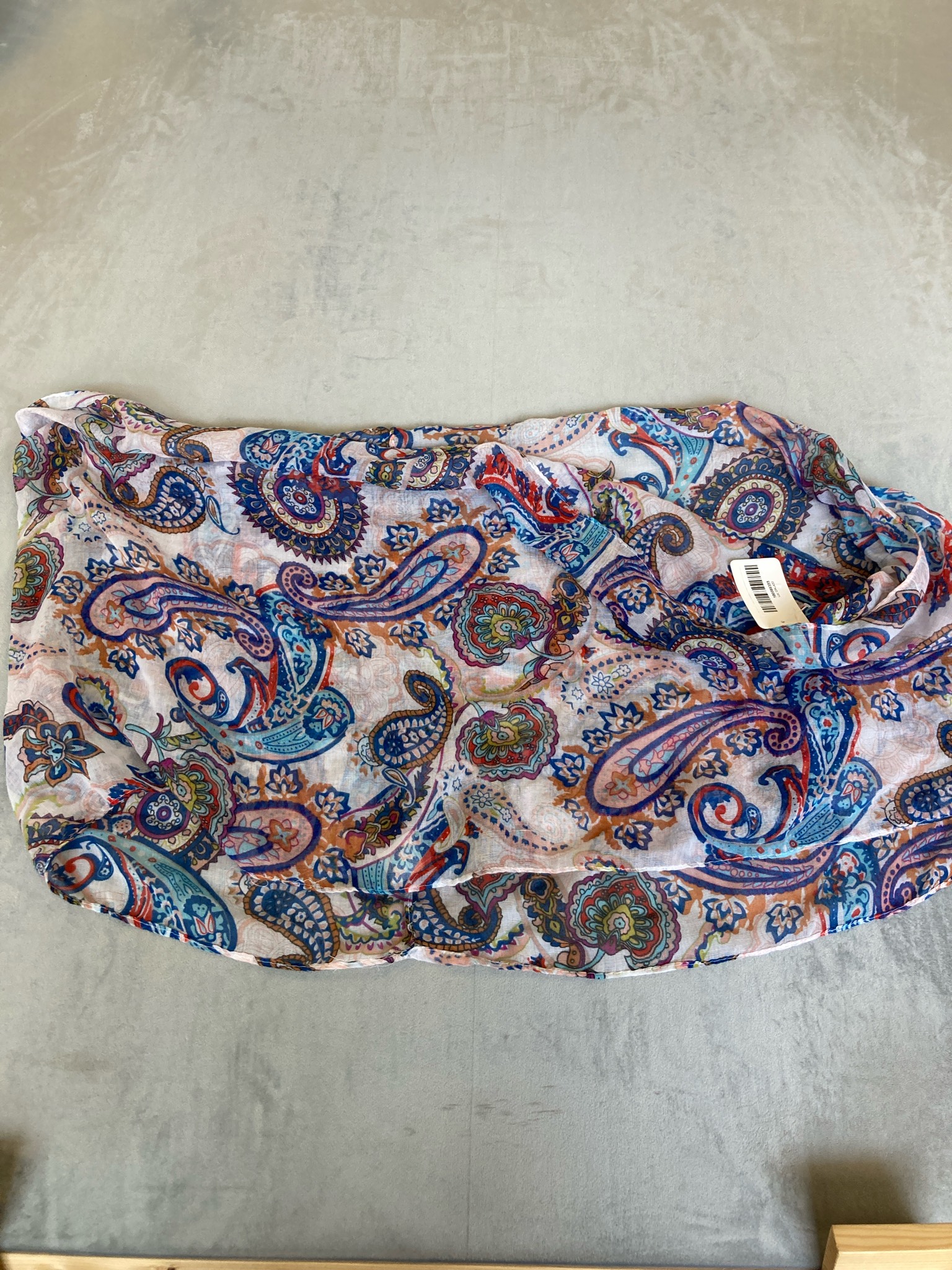 Light Pink Paisley Polyester Scarf Size One Size