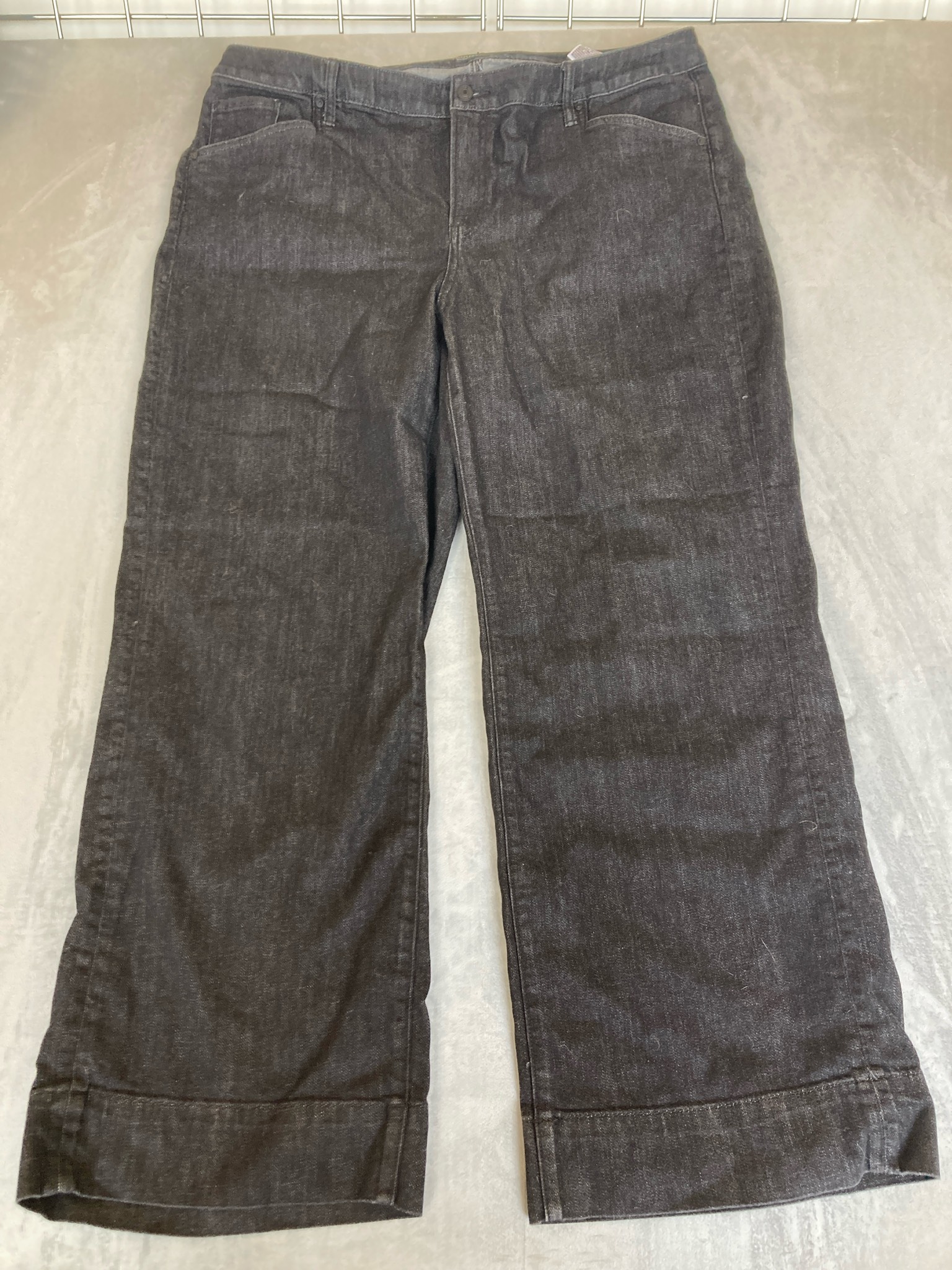 Chico's Dark Charcoal Denim Trouser Jeans Size Size 18R
