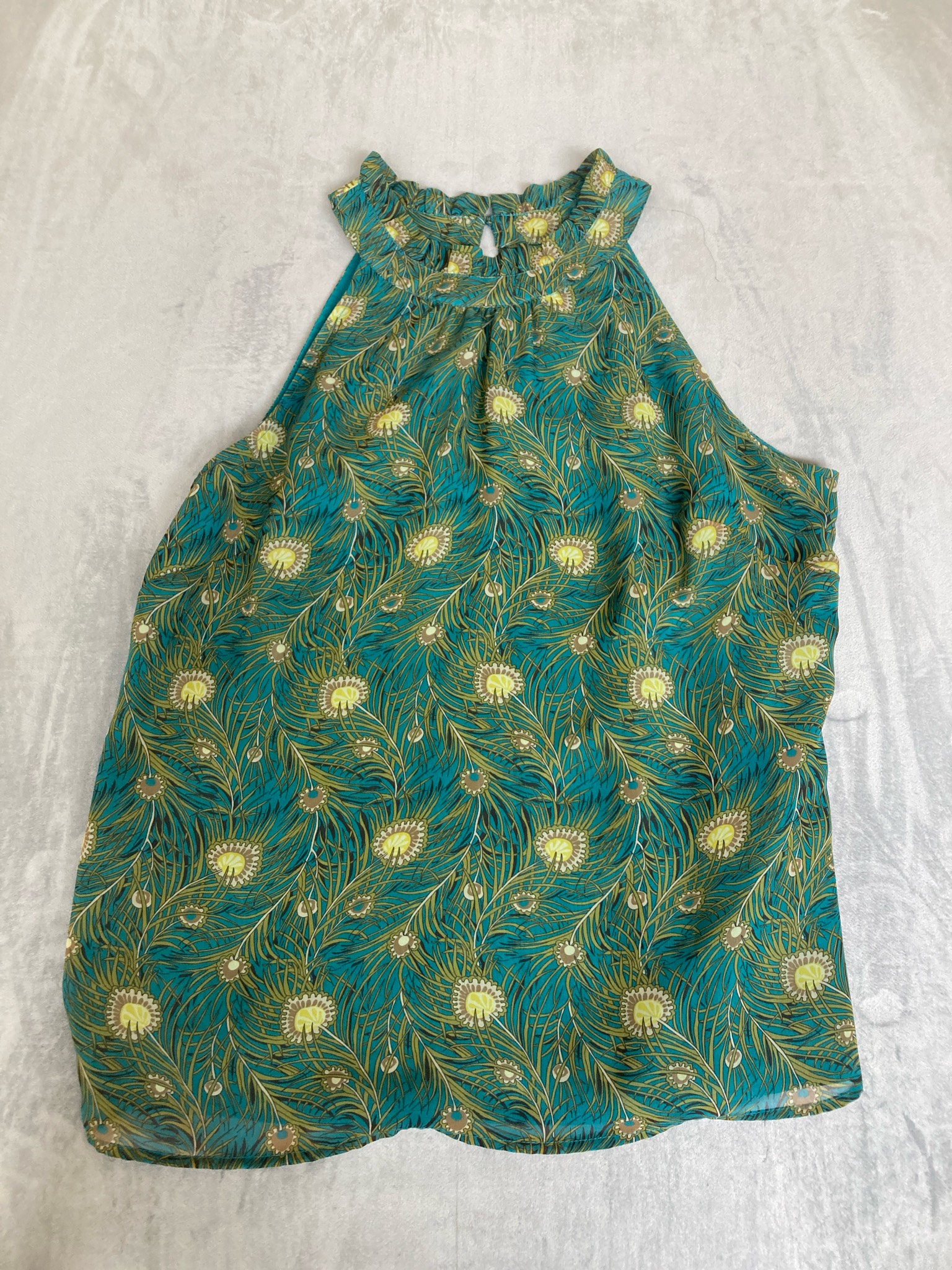 Liberty of London for Target Teal Printed Sleeveless Blouse Size XL