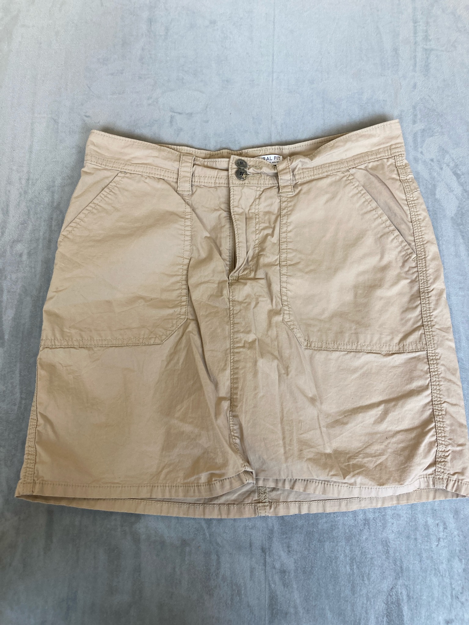 Lee Beige Cotton-Blend Skirt Size Size 6