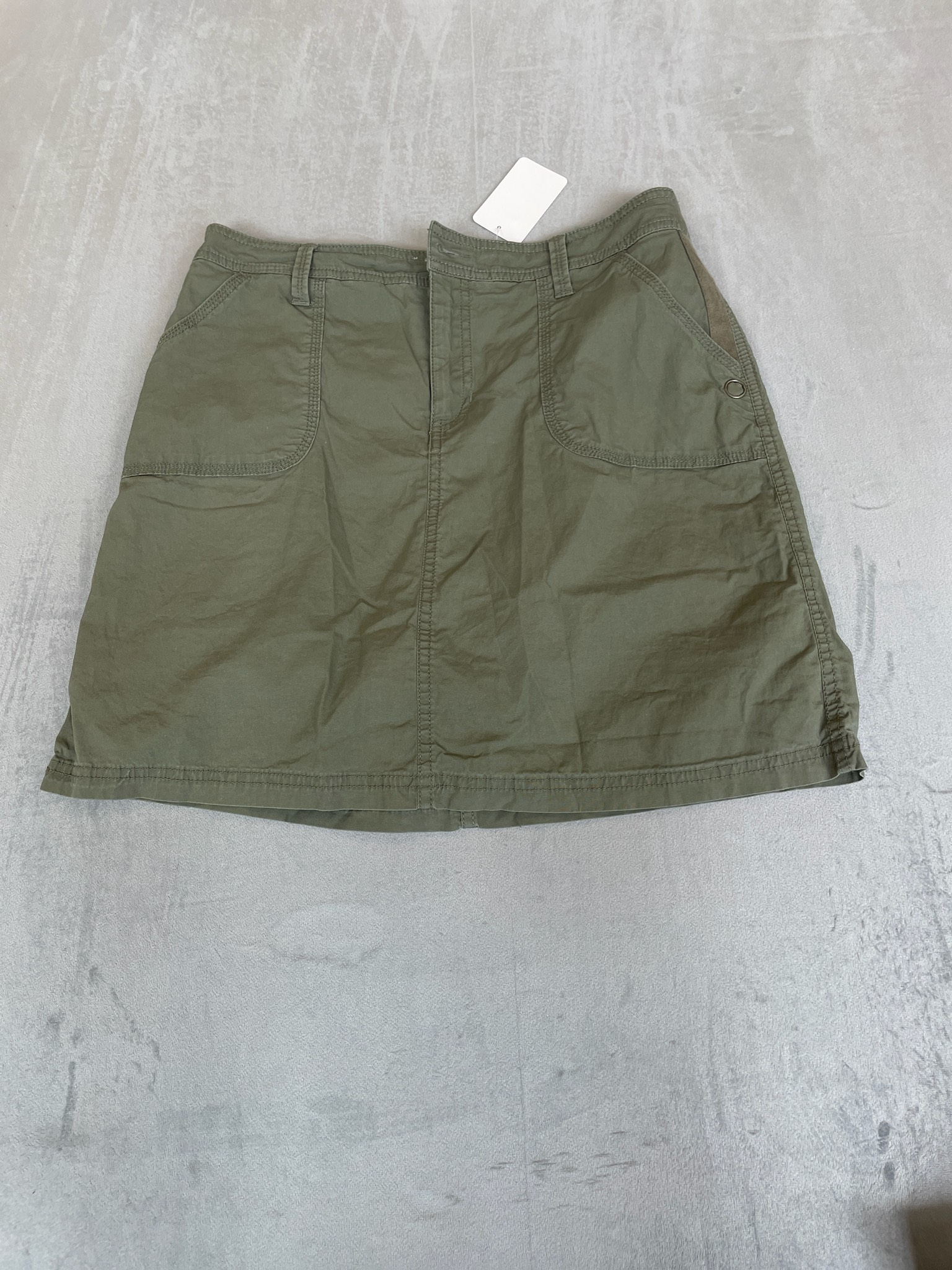 Croft & Barrow Olive Stretch Cotton Skirt Size Size 6