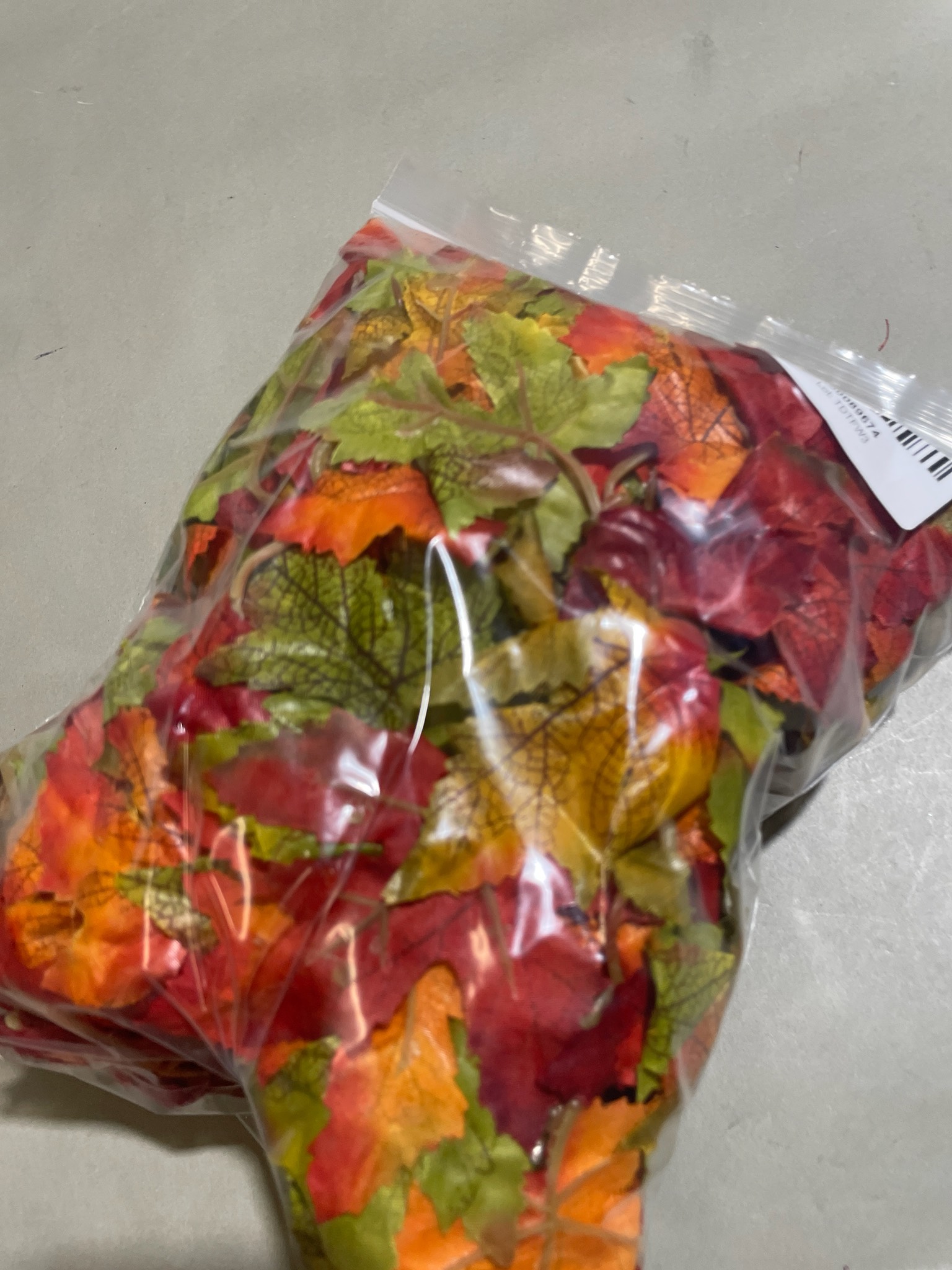 Multicolor Faux Autumn Leaves
