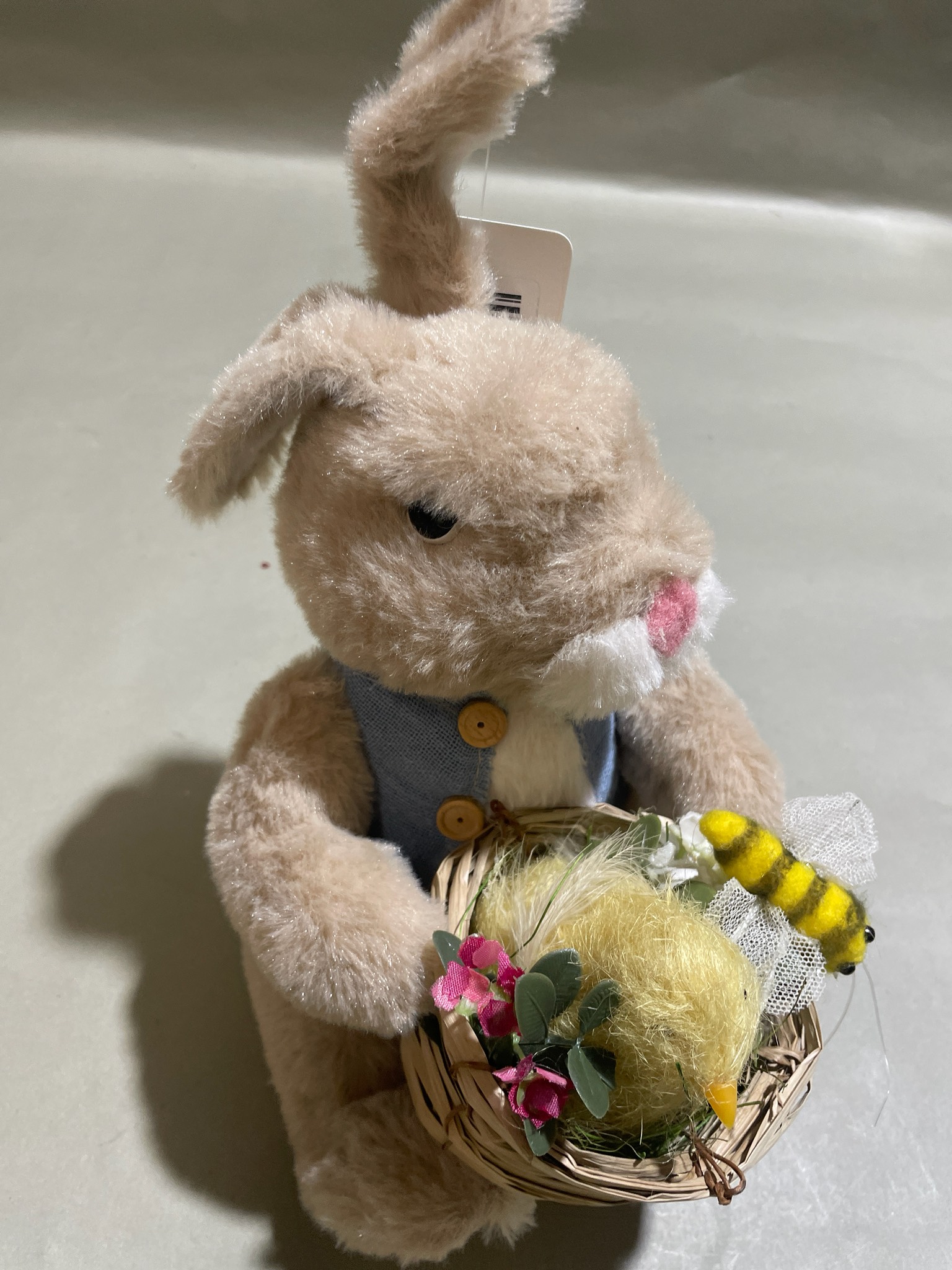 Tan Seated Plush Bunny