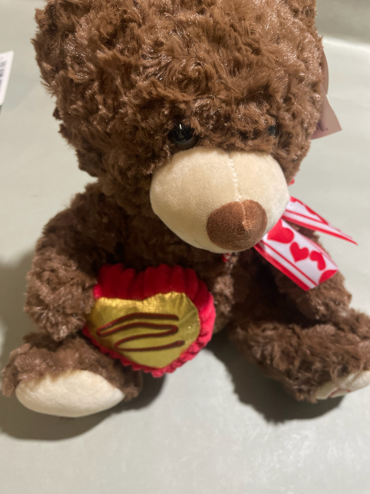 Brown Curly Plush Teddy Bear