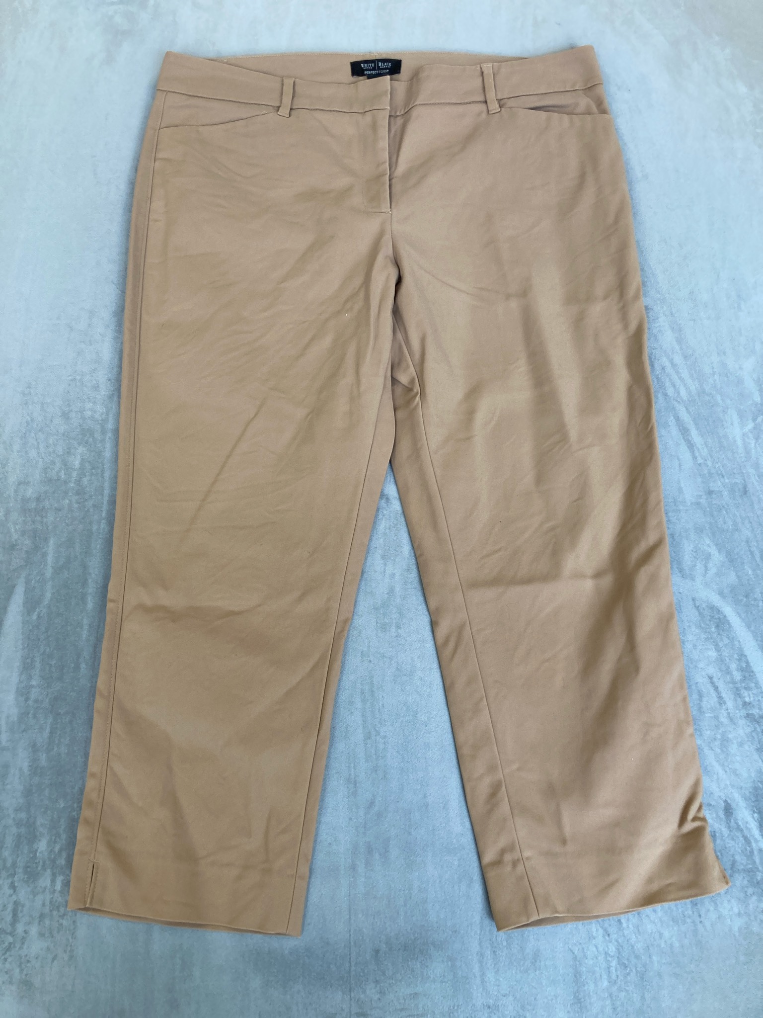 White House Black Market Tan Woven Cropped Pants Size Size 14