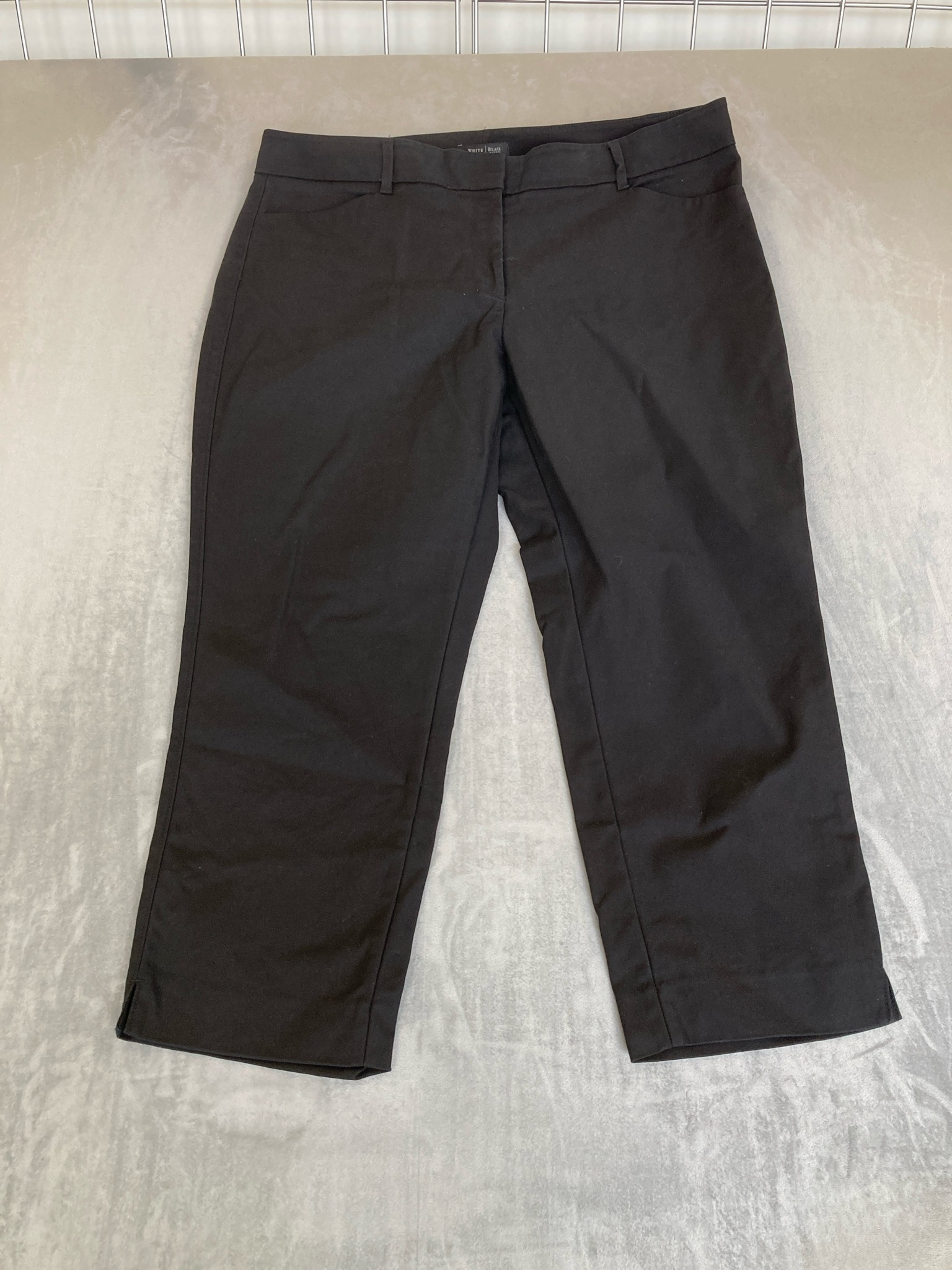 White House Black Market Black Straight Crop Pants Size Size 14