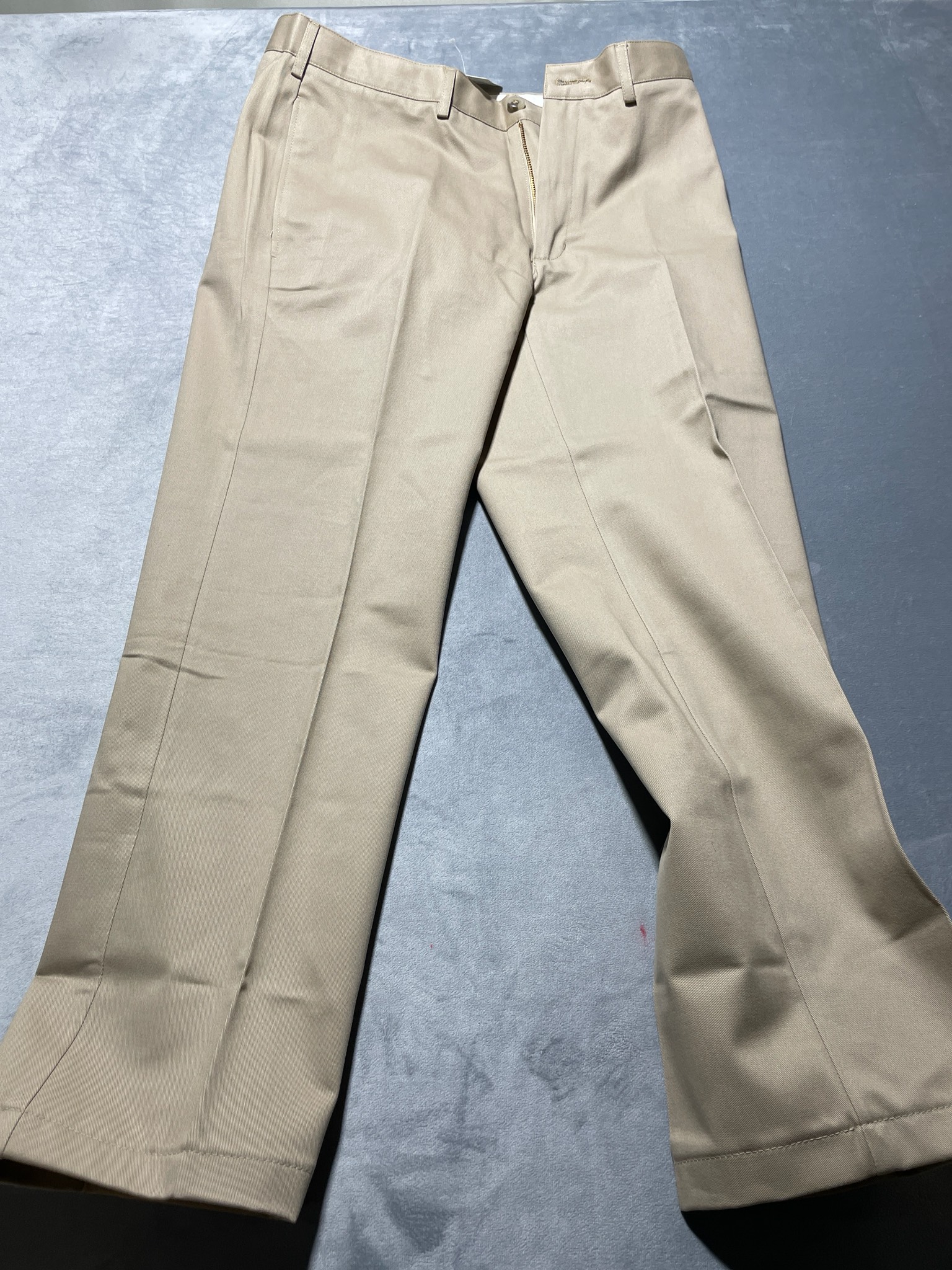 Lands' End Khaki Twill Chino Pants Size Size 31