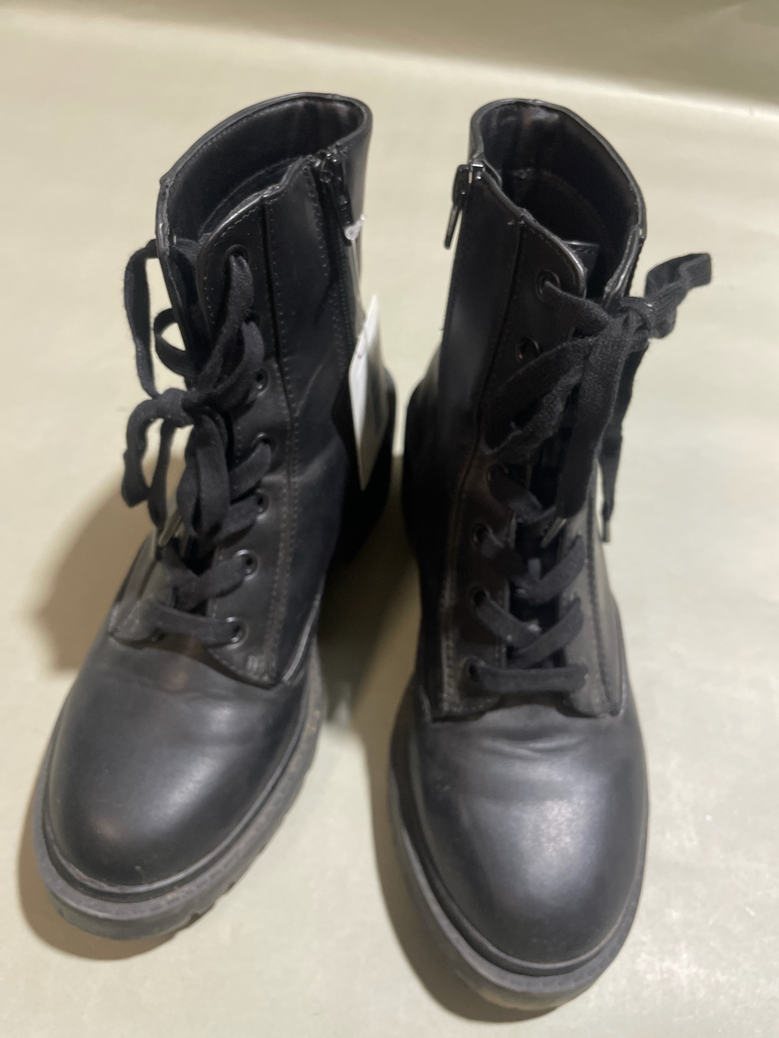 A New Day Black Lace-Up Ankle Boots