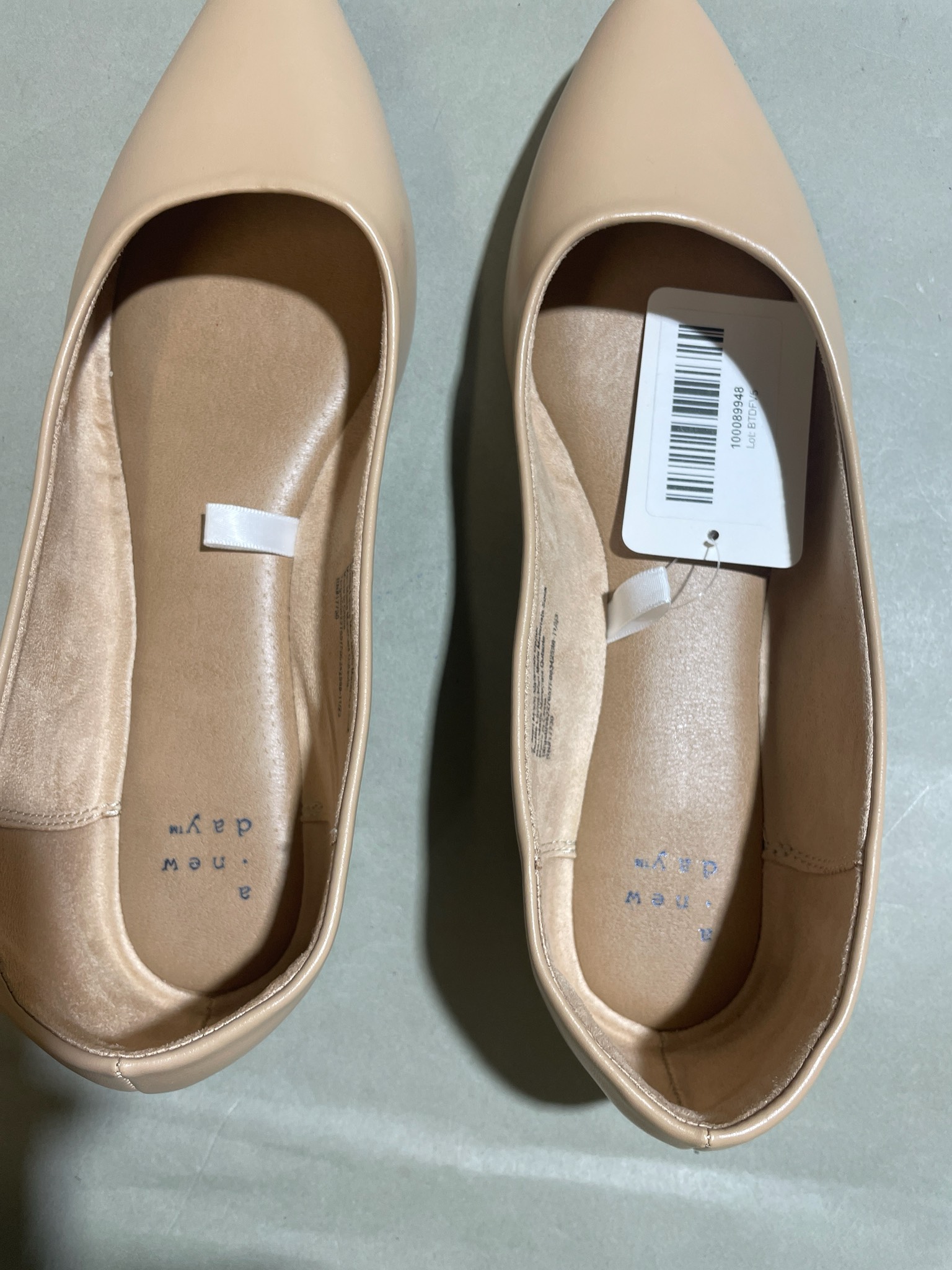 A New Day Nude Pointed-Toe Slip-On Flats