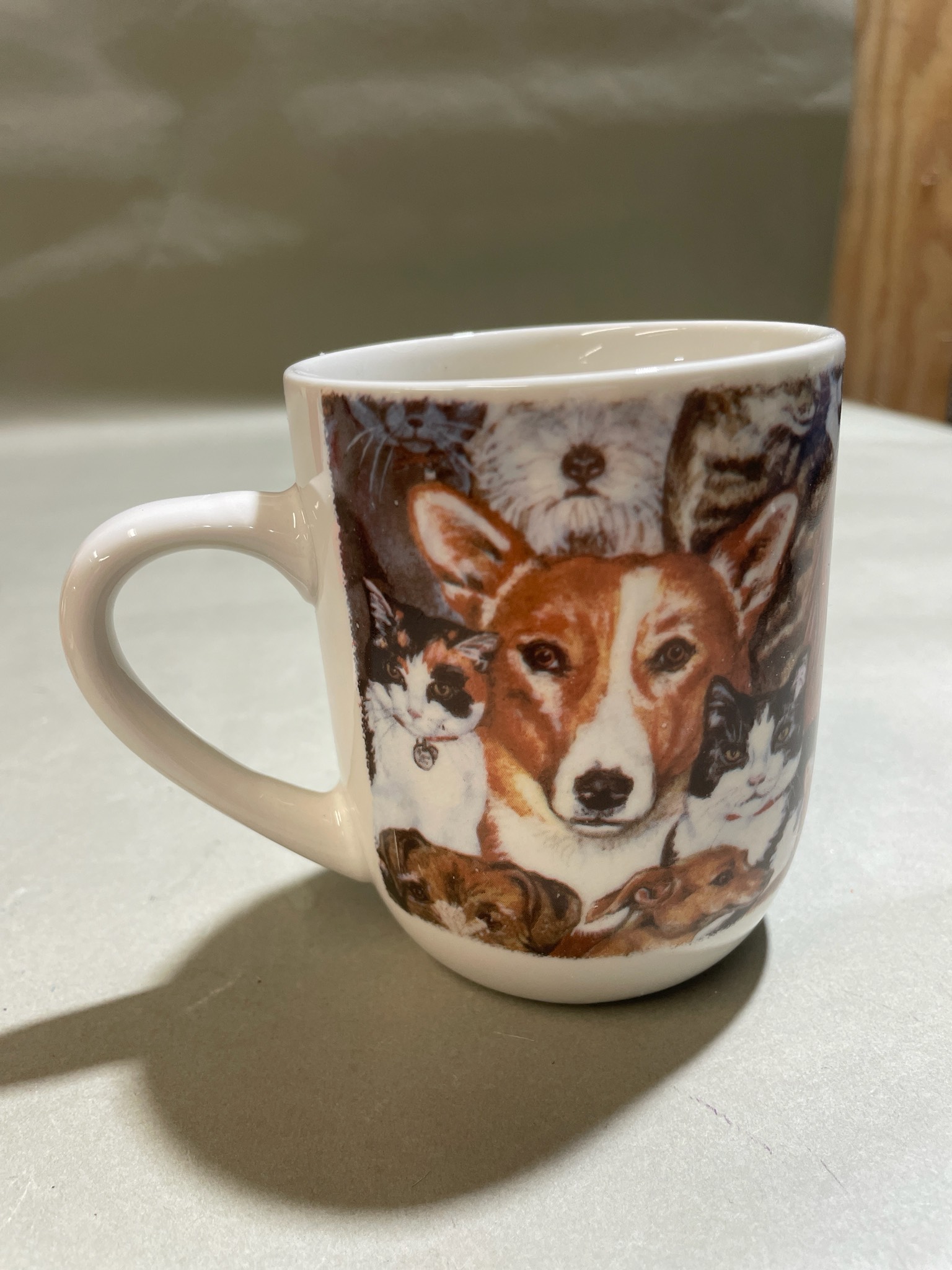 White Animal Collage Ceramic Mug