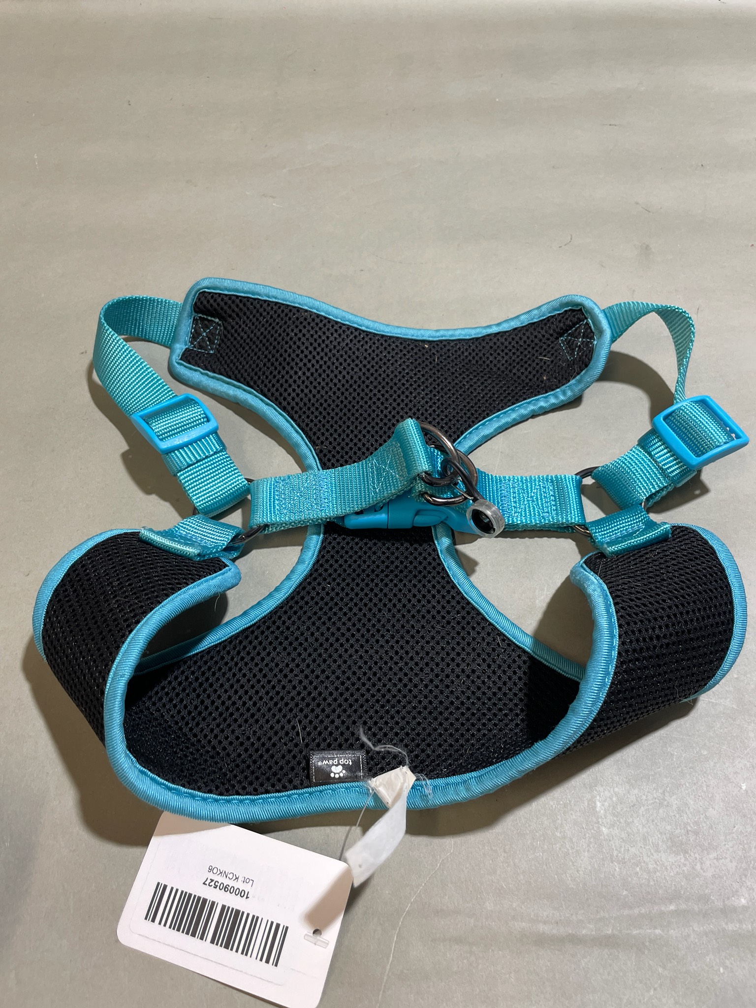 Top Paw Black Padded Mesh Dog Harness