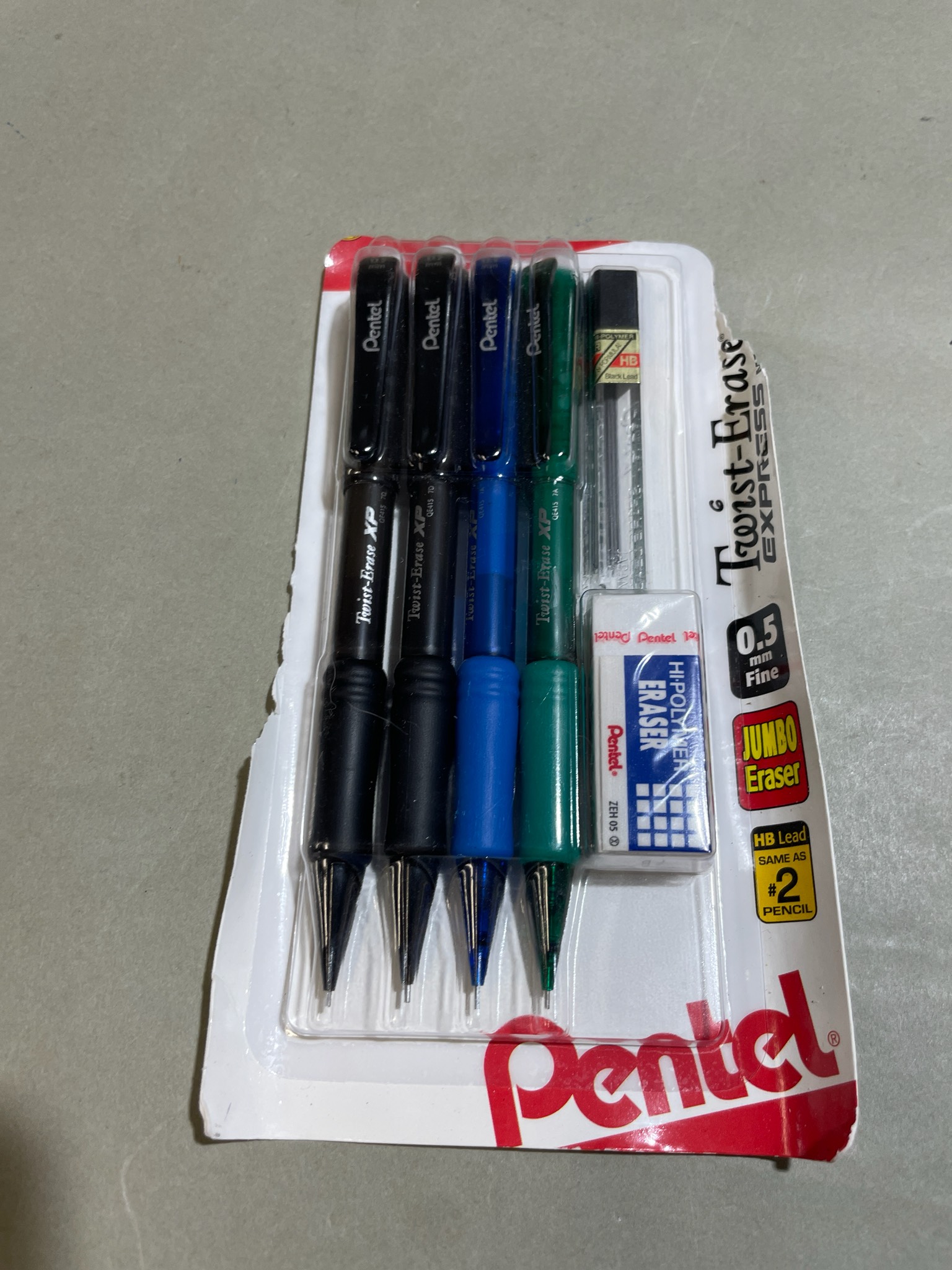 Pentel Multicolor 4-Pack Mechanical Pencils Size 0.5 mm
