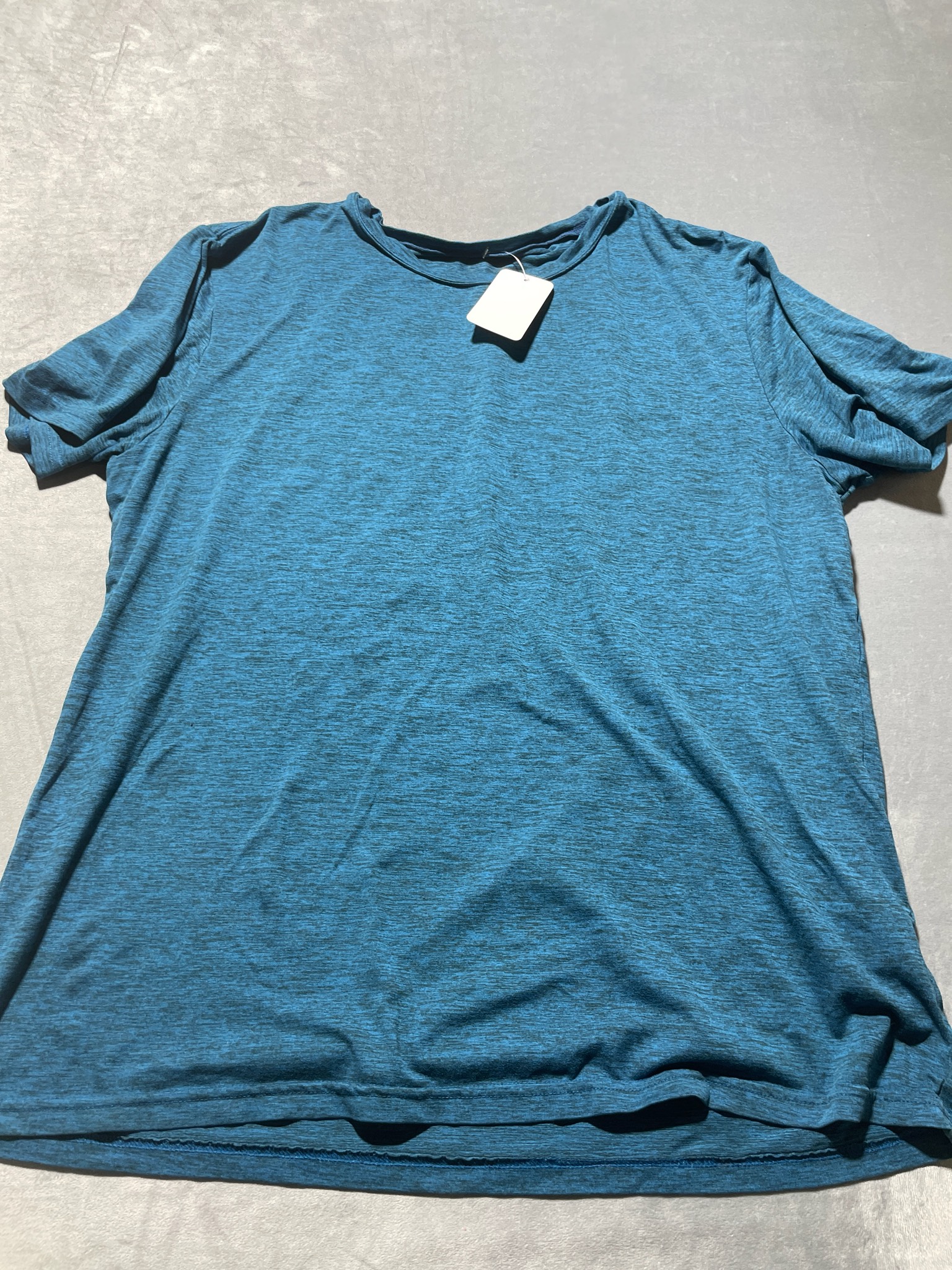 Teal Heathered Slub Knit T-Shirt