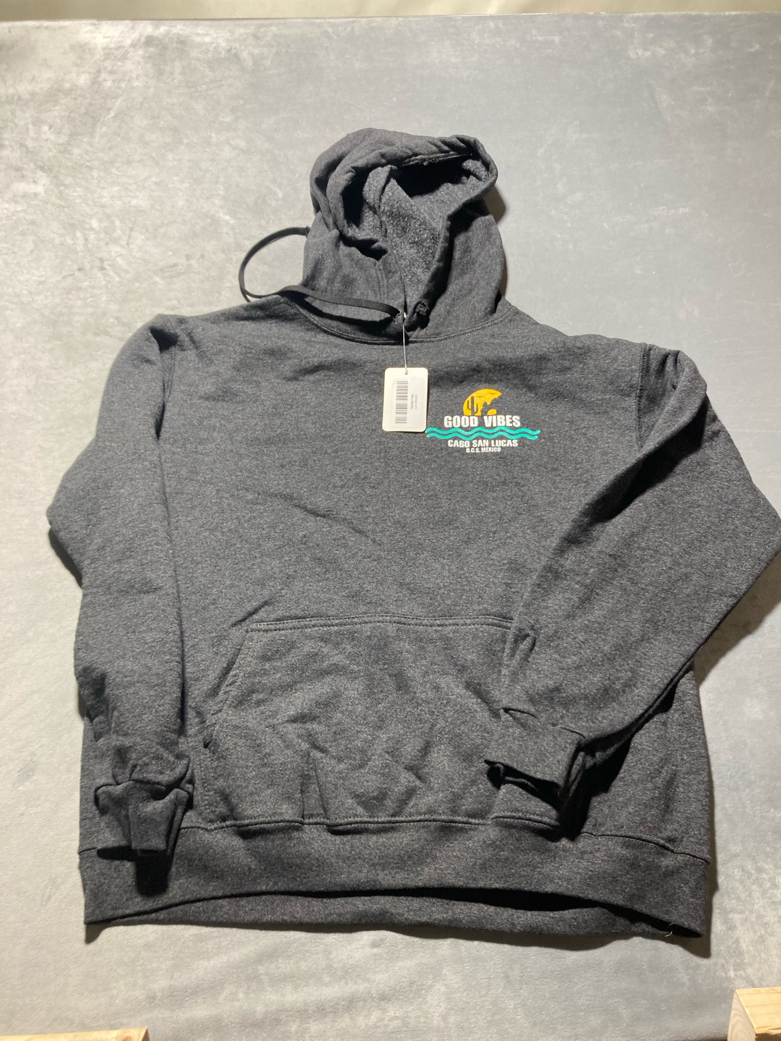 Yazbek Charcoal Heather Poly-Cotton Hoodie Size M