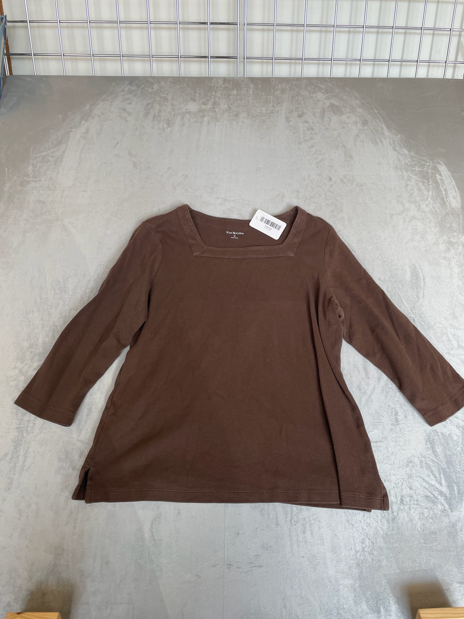 Kim Rogers Brown LS Tee XL