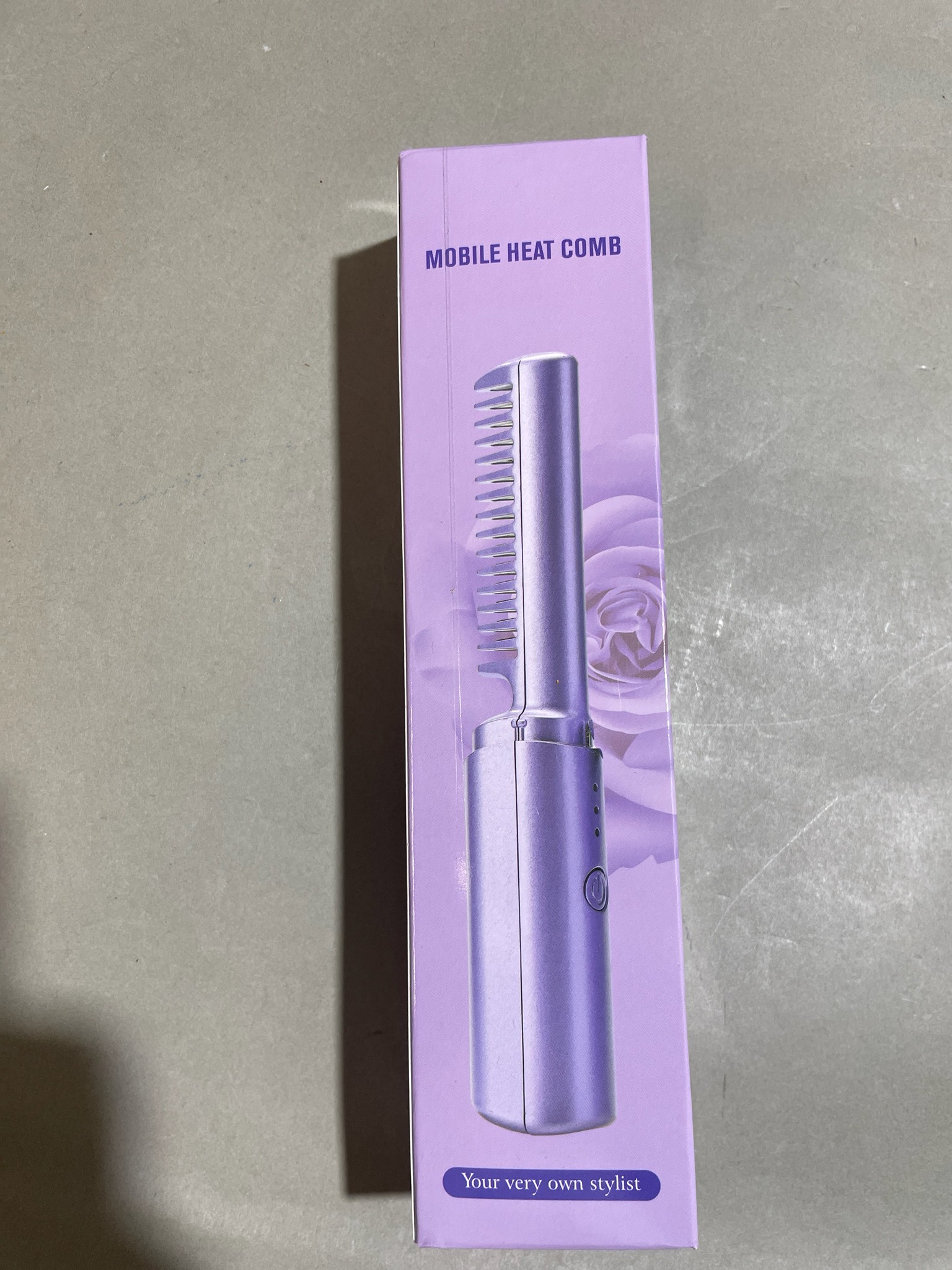 Purple Portable Heated Comb