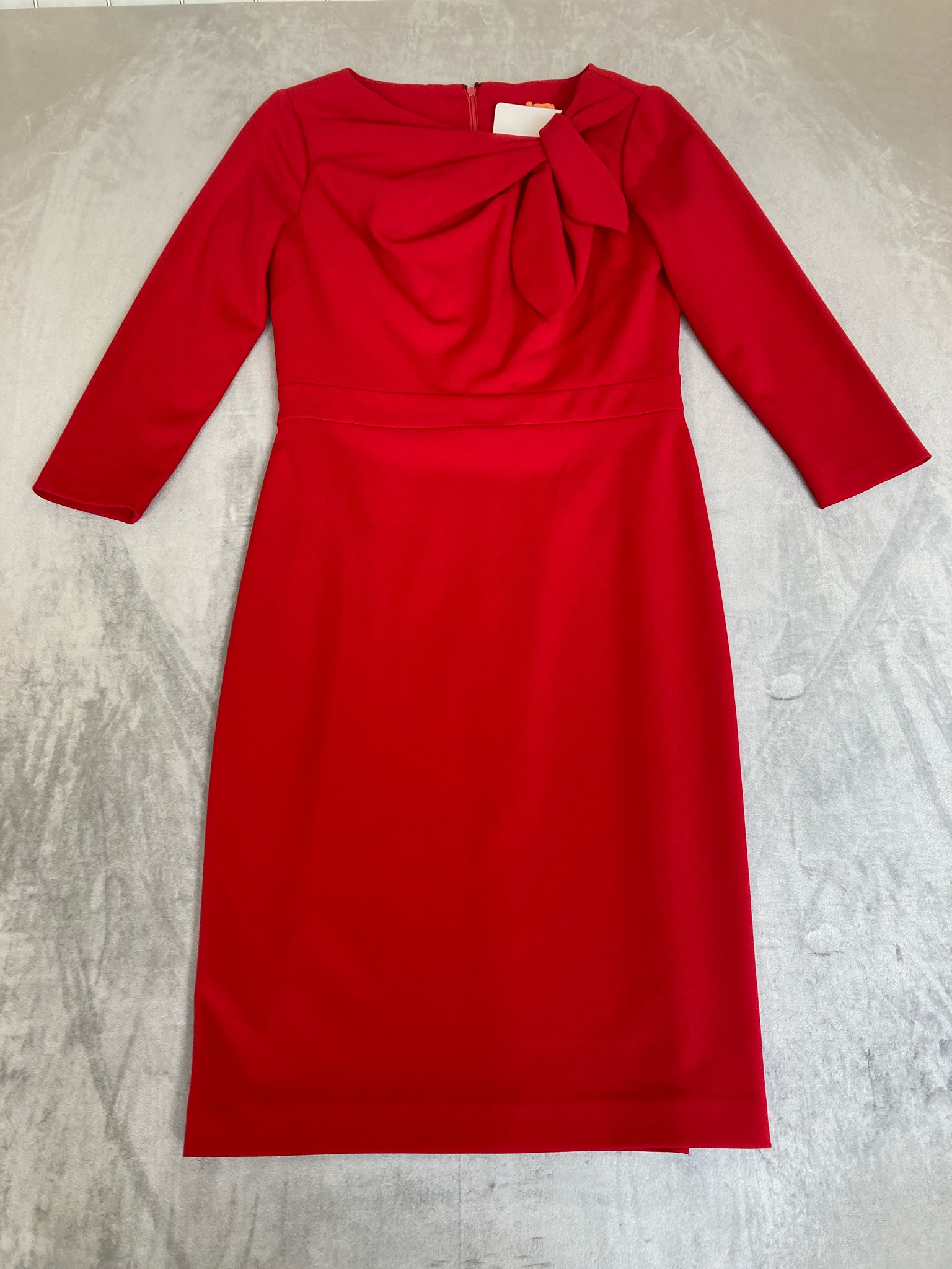 Calvin Klein Red Draped Sheath Dress Size 4