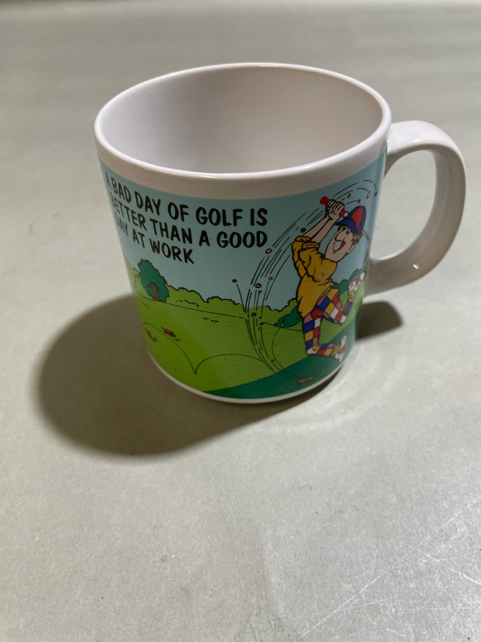 White Ceramic Golf Novelty Mug