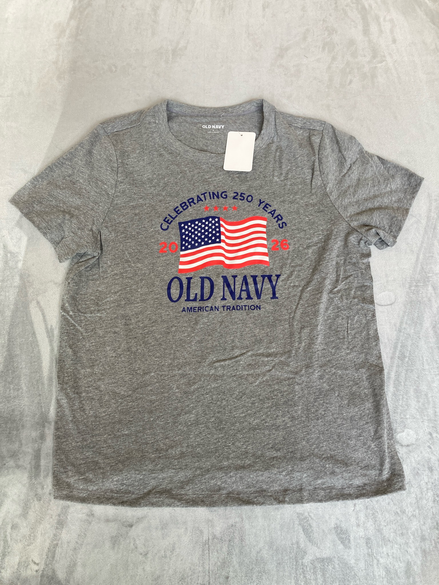 Old Navy Gray Short-Sleeve Graphic T-Shirt Size S