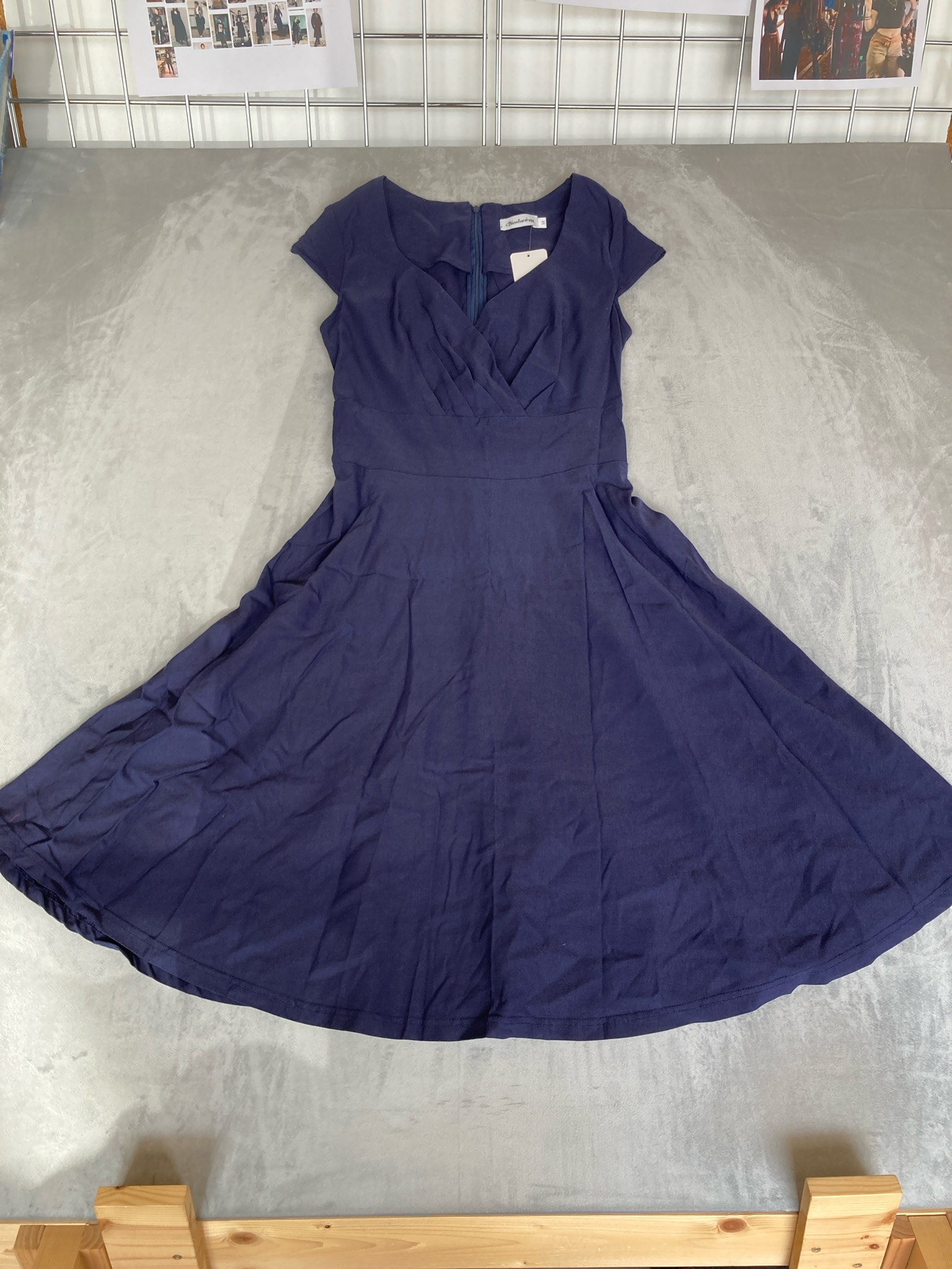 Cbonlinedress Navy Fit-and-Flare Dress Size M