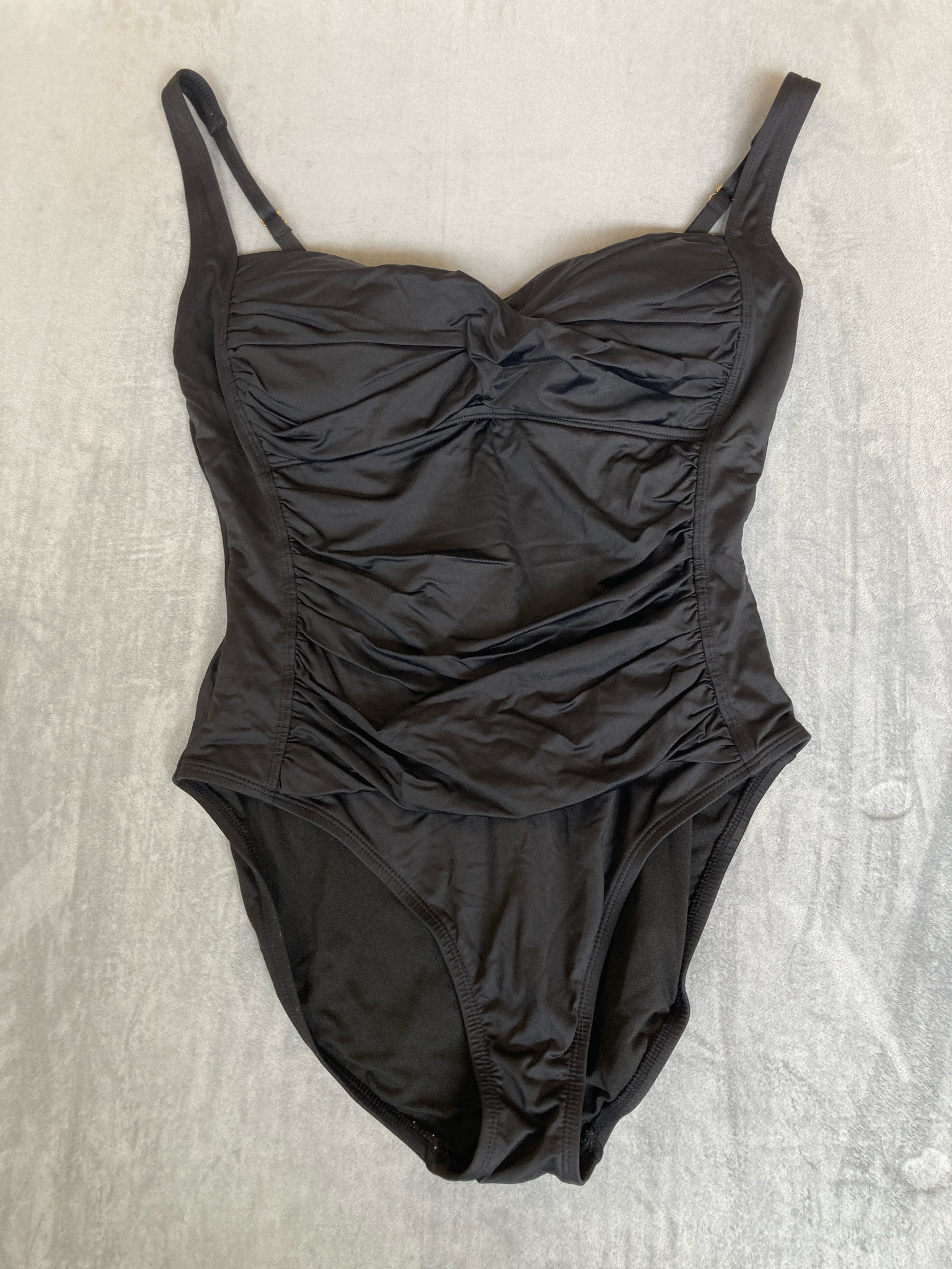 Sonnet Shores Black Ruched One Piece Swimsuit