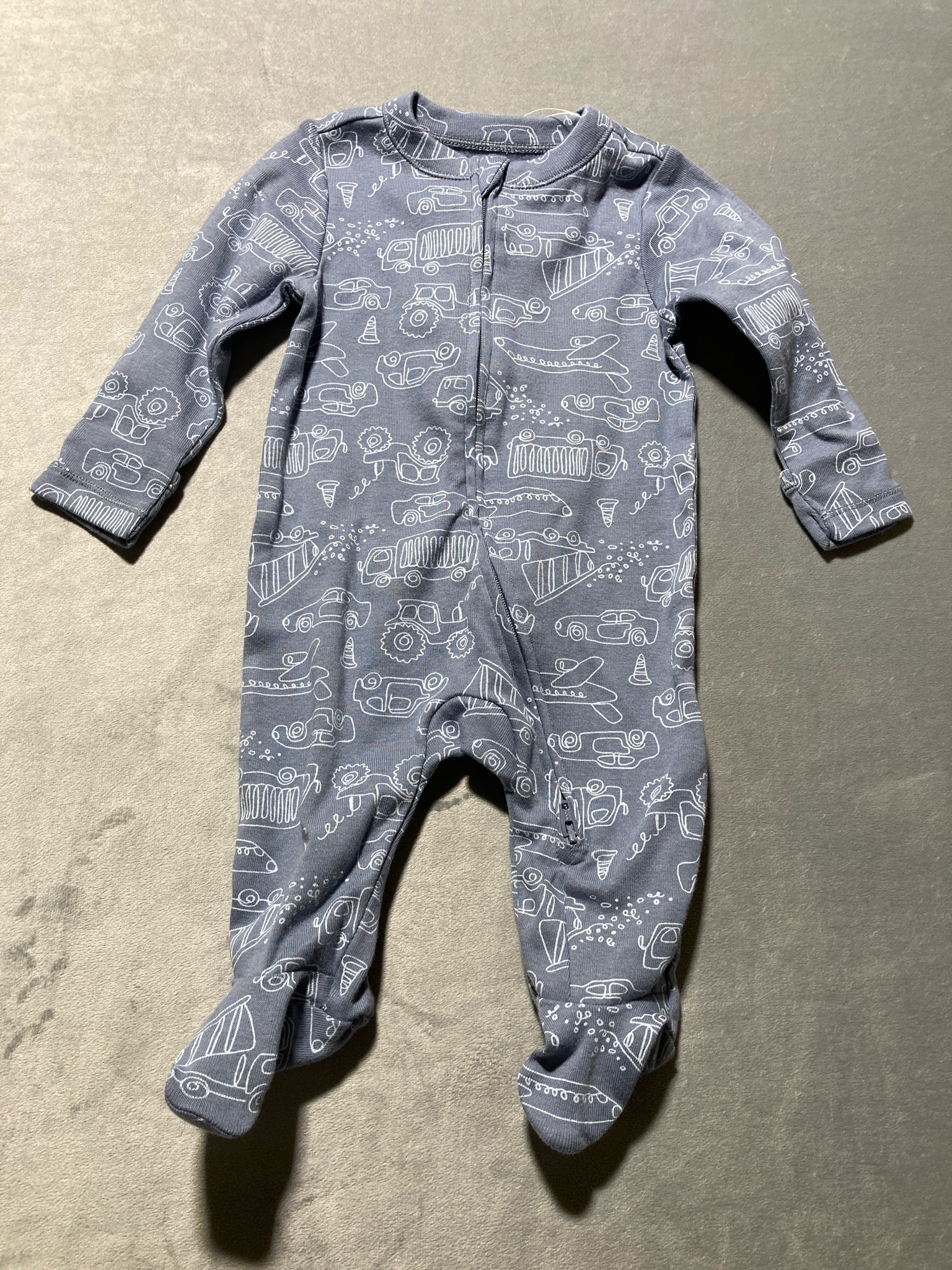 Old Navy Dark Blue Gray Knit Footed Sleeper Size 0-3M