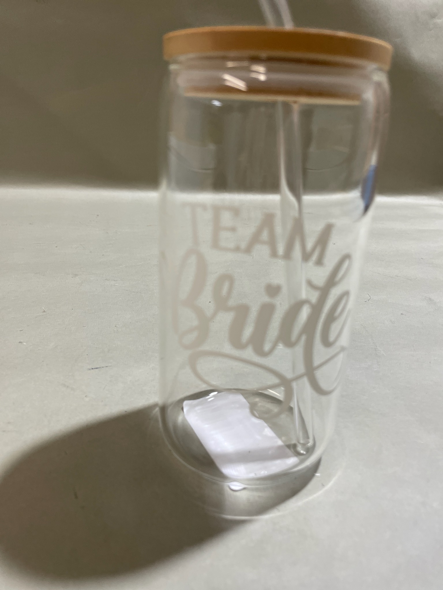 Clear Bamboo Lid Tumbler