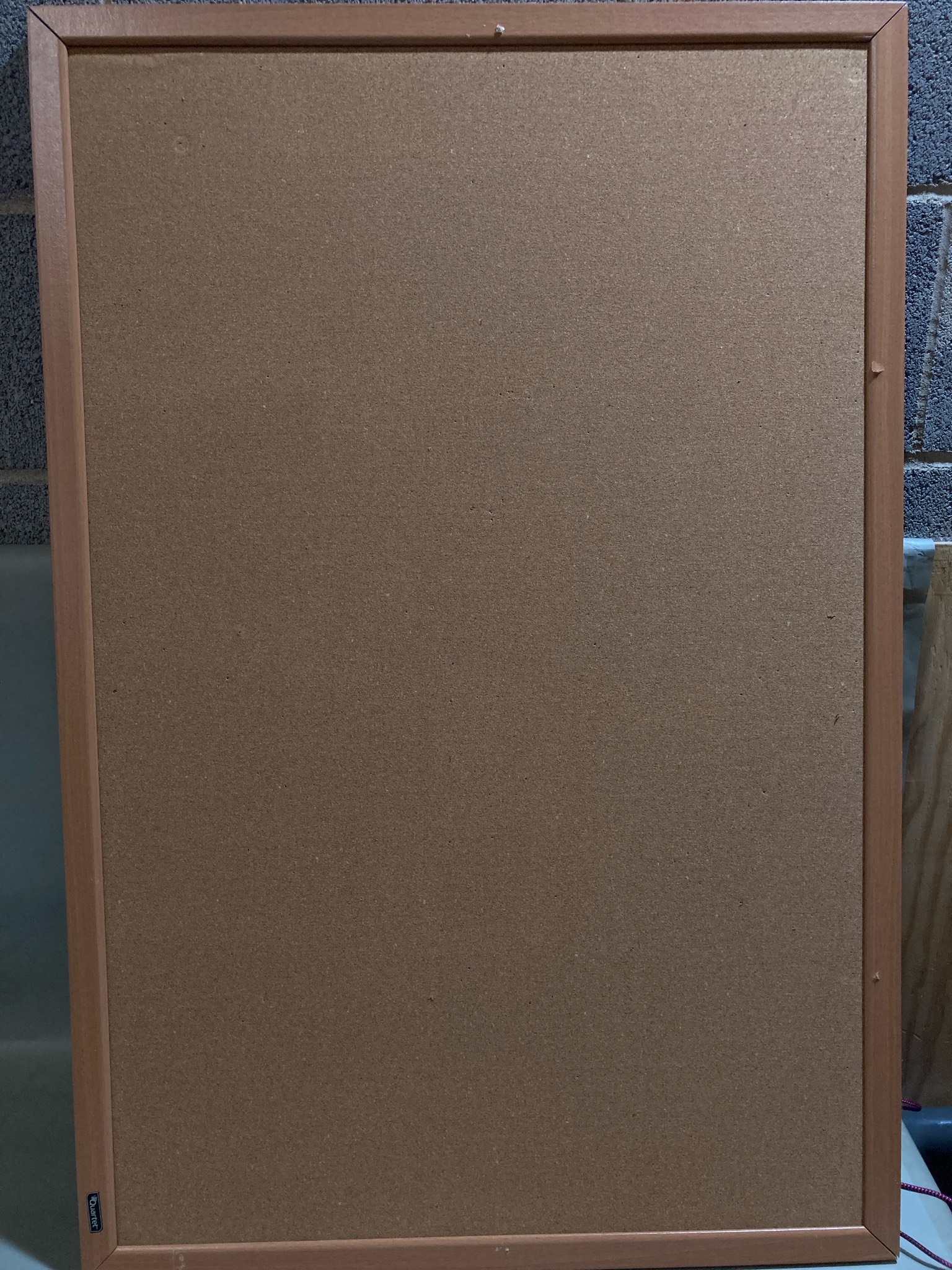 Quartet Brown Framed Cork Bulletin Board