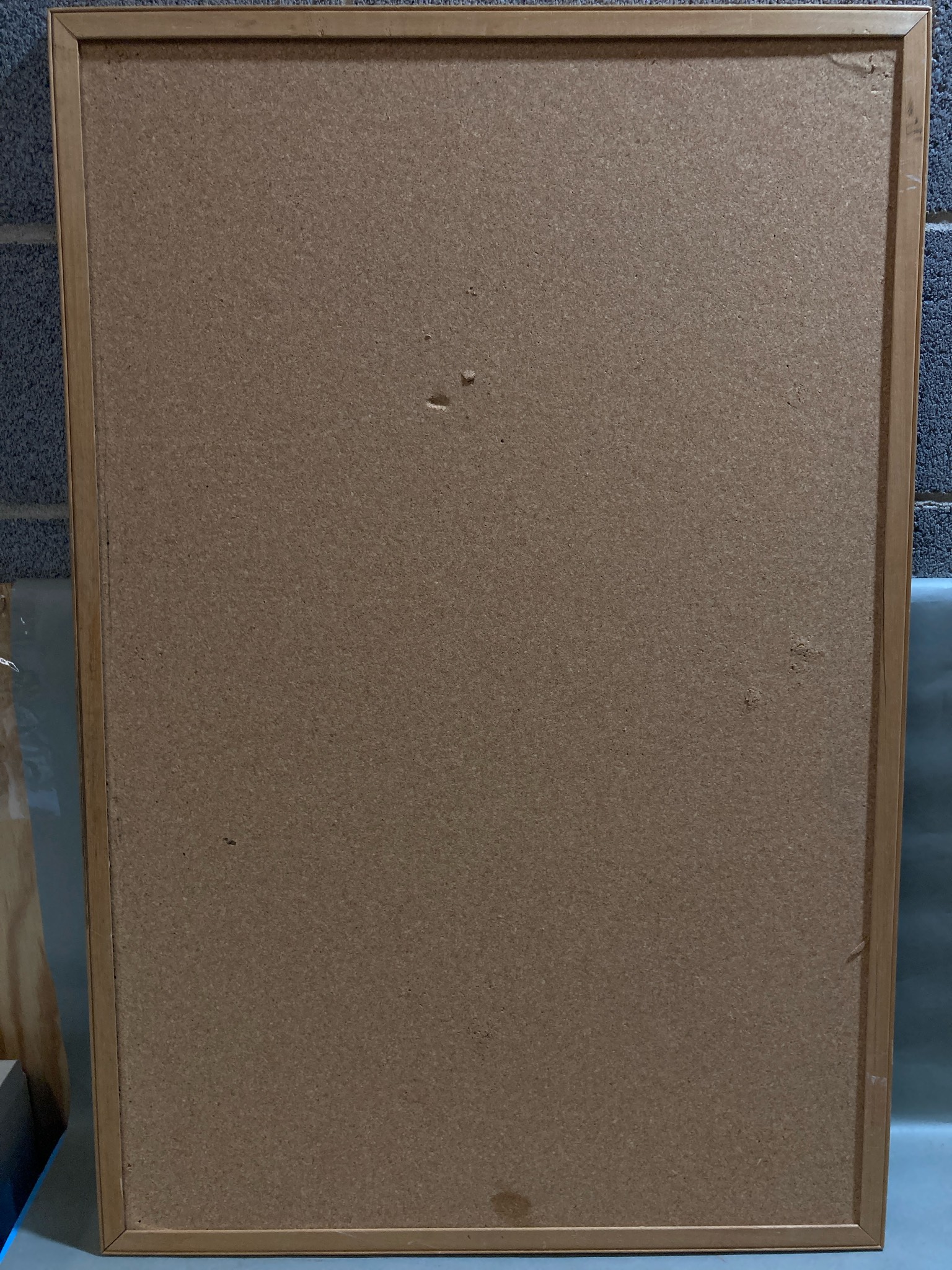 Brown Framed Cork Bulletin Board