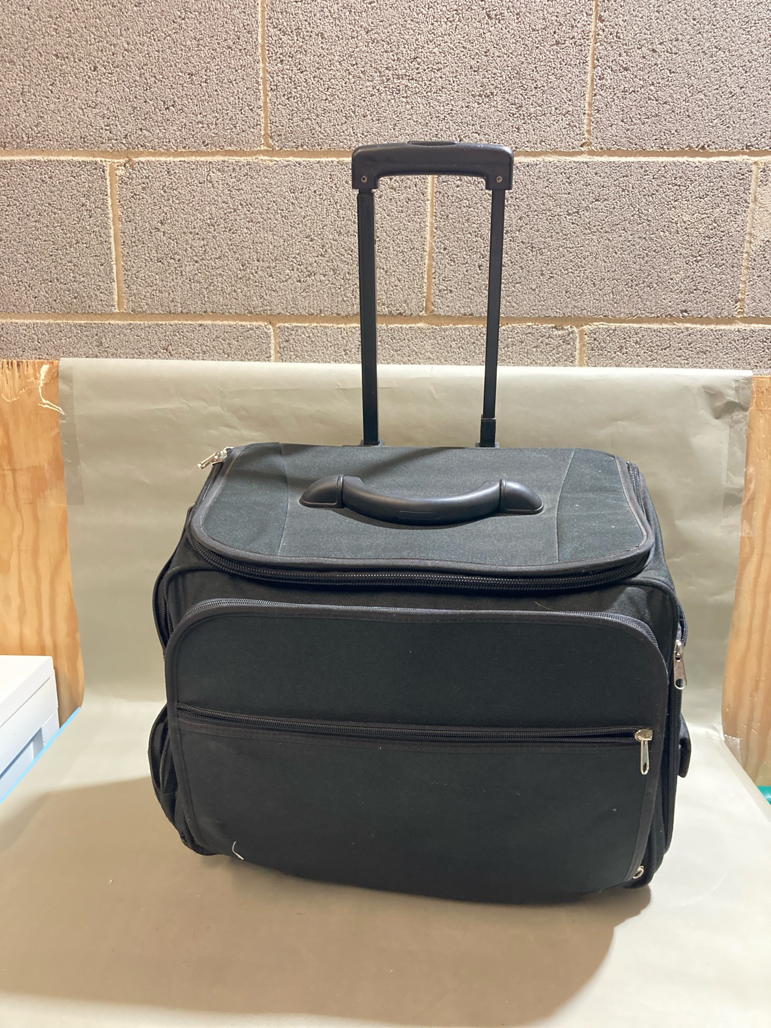 Black Soft-Sided Rolling Suitcase