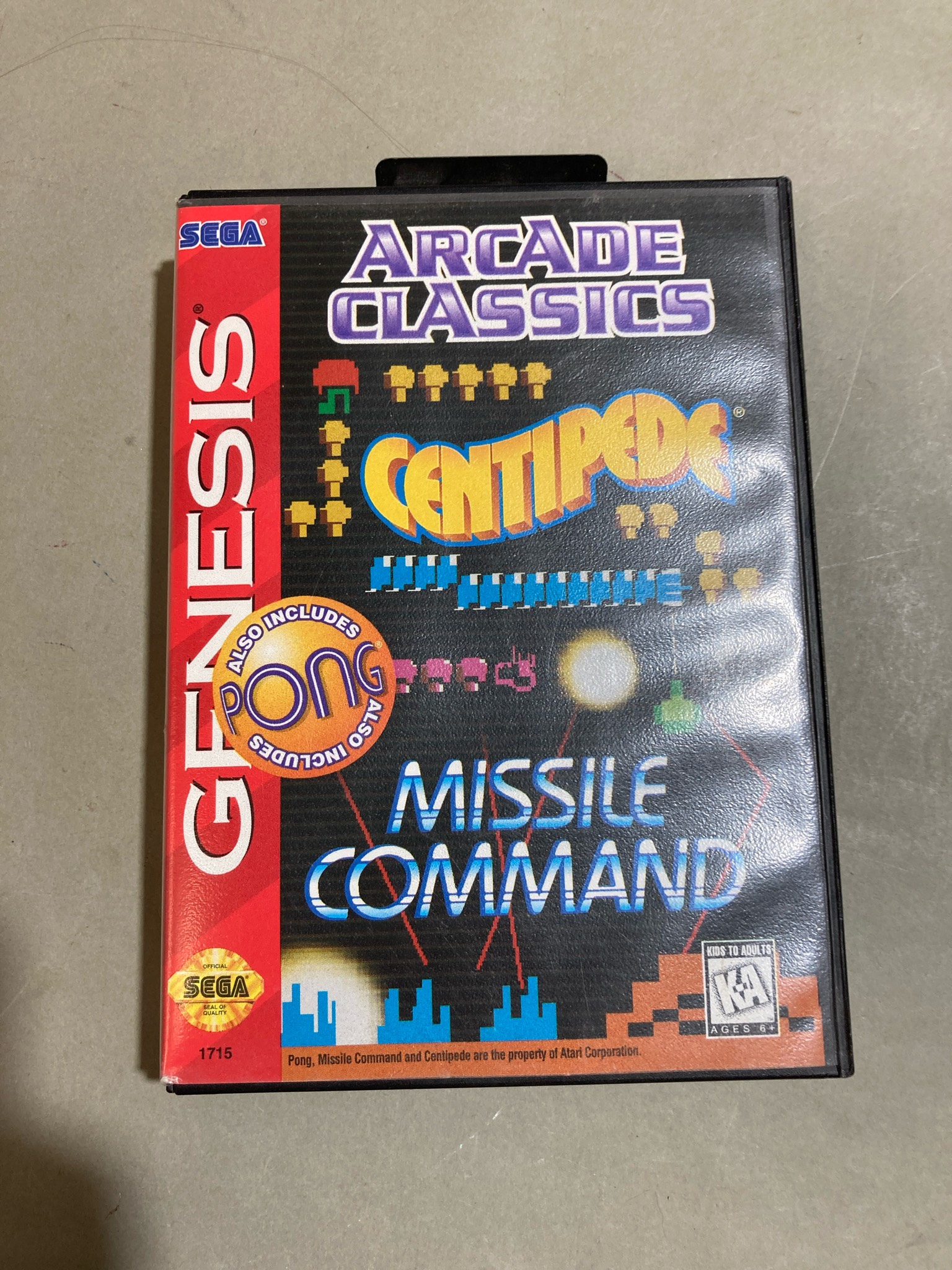 *Not Tested* Sega Black Arcade Classics Video Game Case