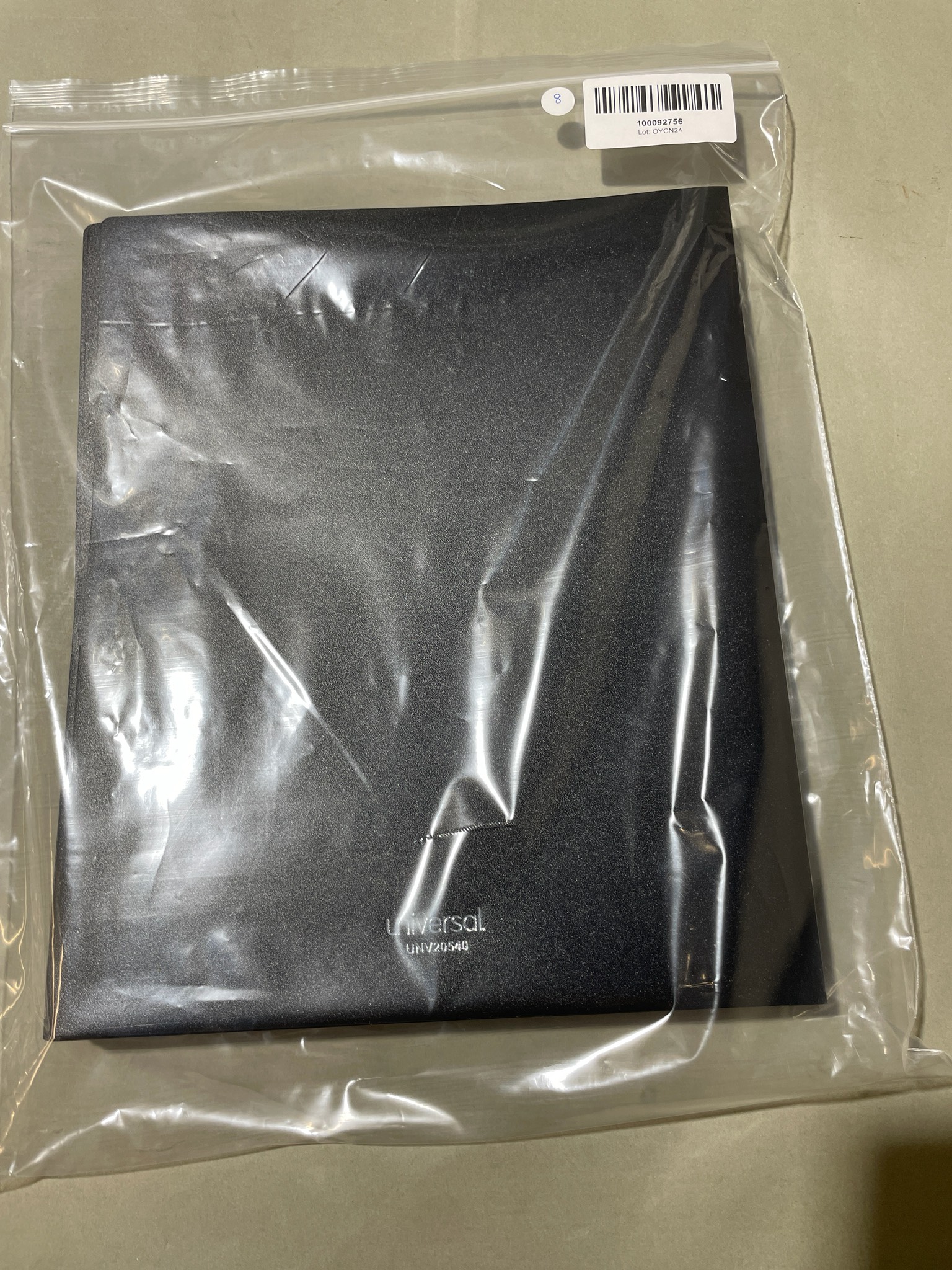 Universal Black Textured Document Folder